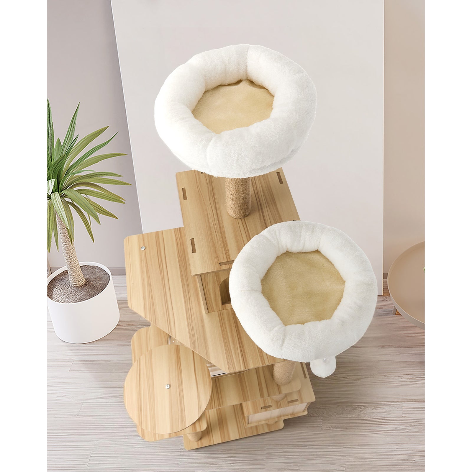 Alopet Cat Tree Tower Scratching Post Scratcher Cats Condo House Bed Wood 186cm - Sunyee