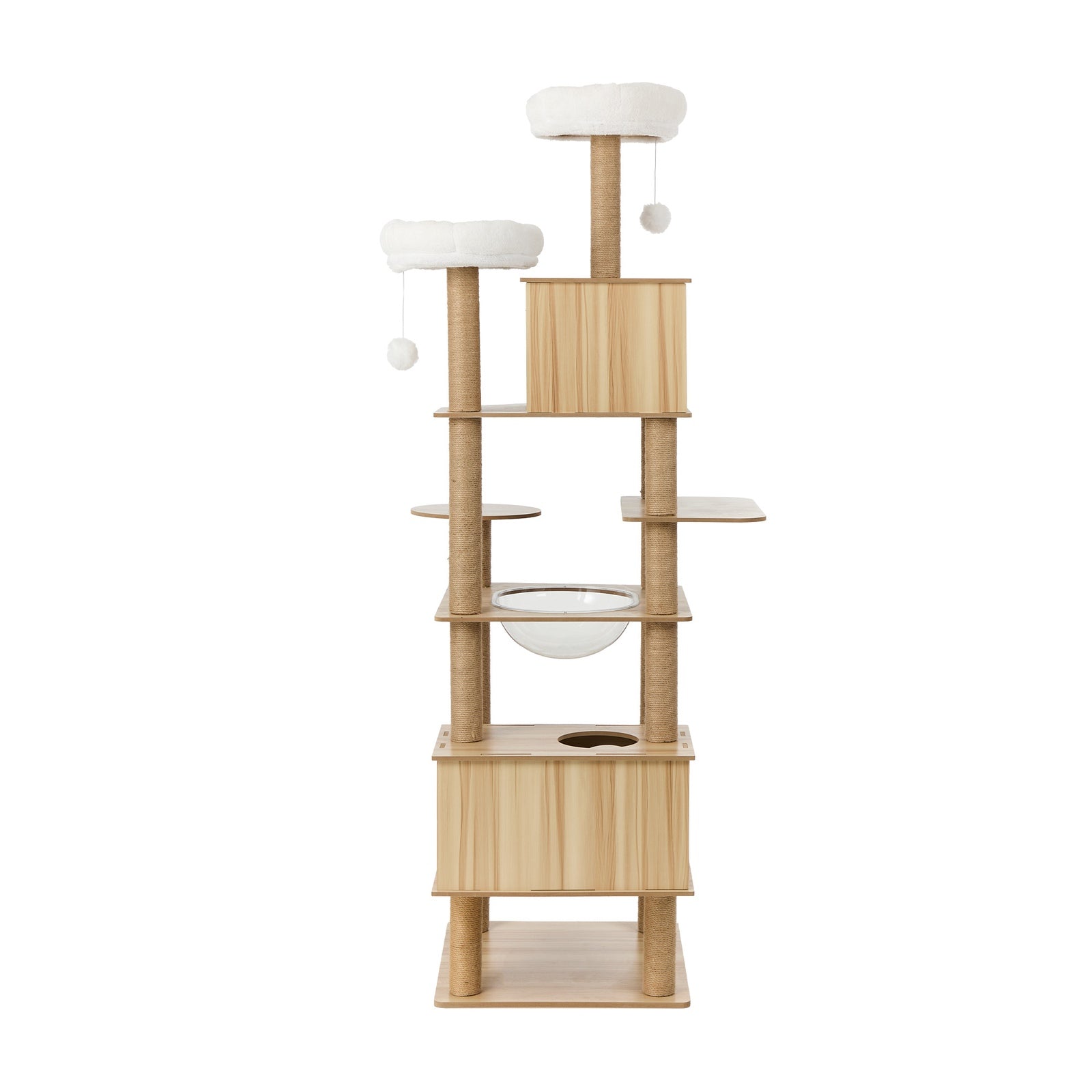 Alopet Cat Tree Tower Scratching Post Scratcher Cats Condo House Bed Wood 186cm - Sunyee