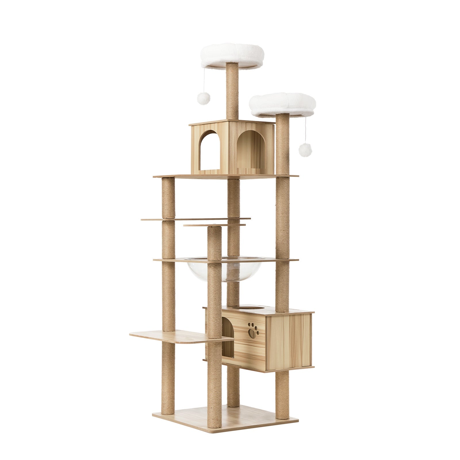 Alopet Cat Tree Tower Scratching Post Scratcher Cats Condo House Bed Wood 186cm - Sunyee