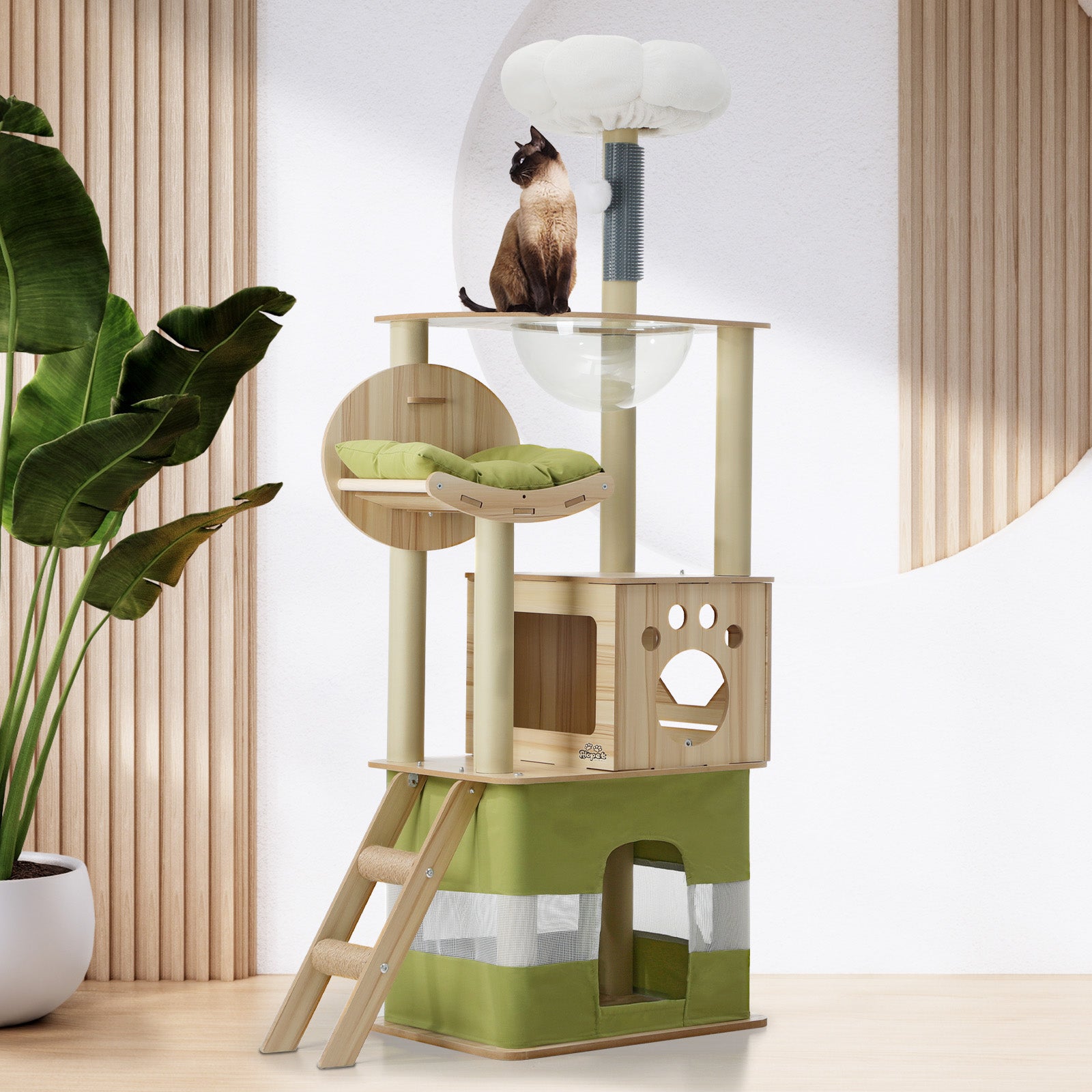 Alopet Cat Tree Tower Scratching Post Scratcher 152cm 160cm 196cm - Sunyee