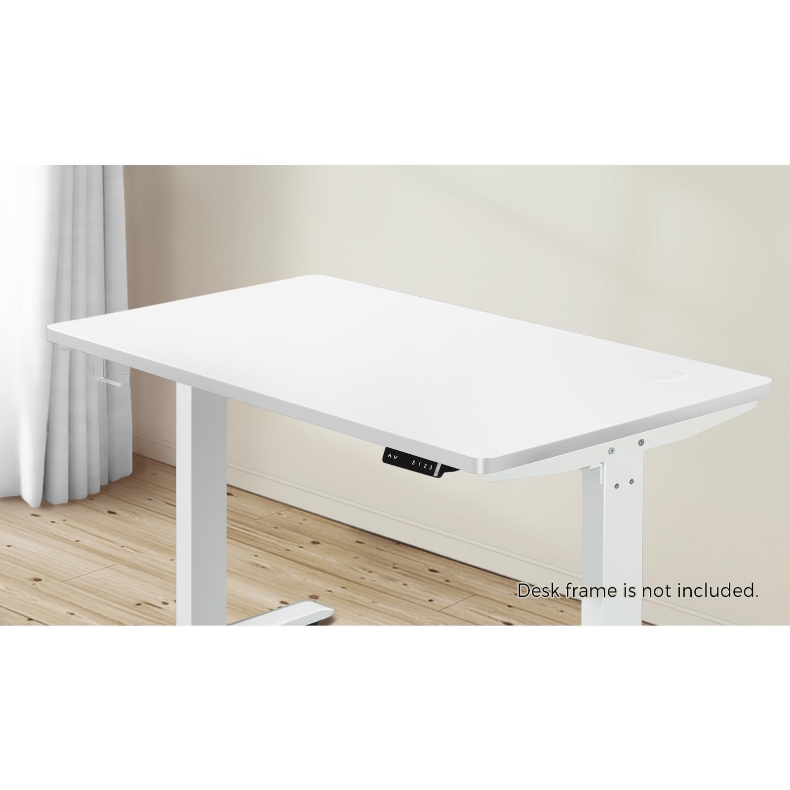 Oikiture Standing Desk Top Adjustable Electric Desk Board Computer Table White - Sunyee