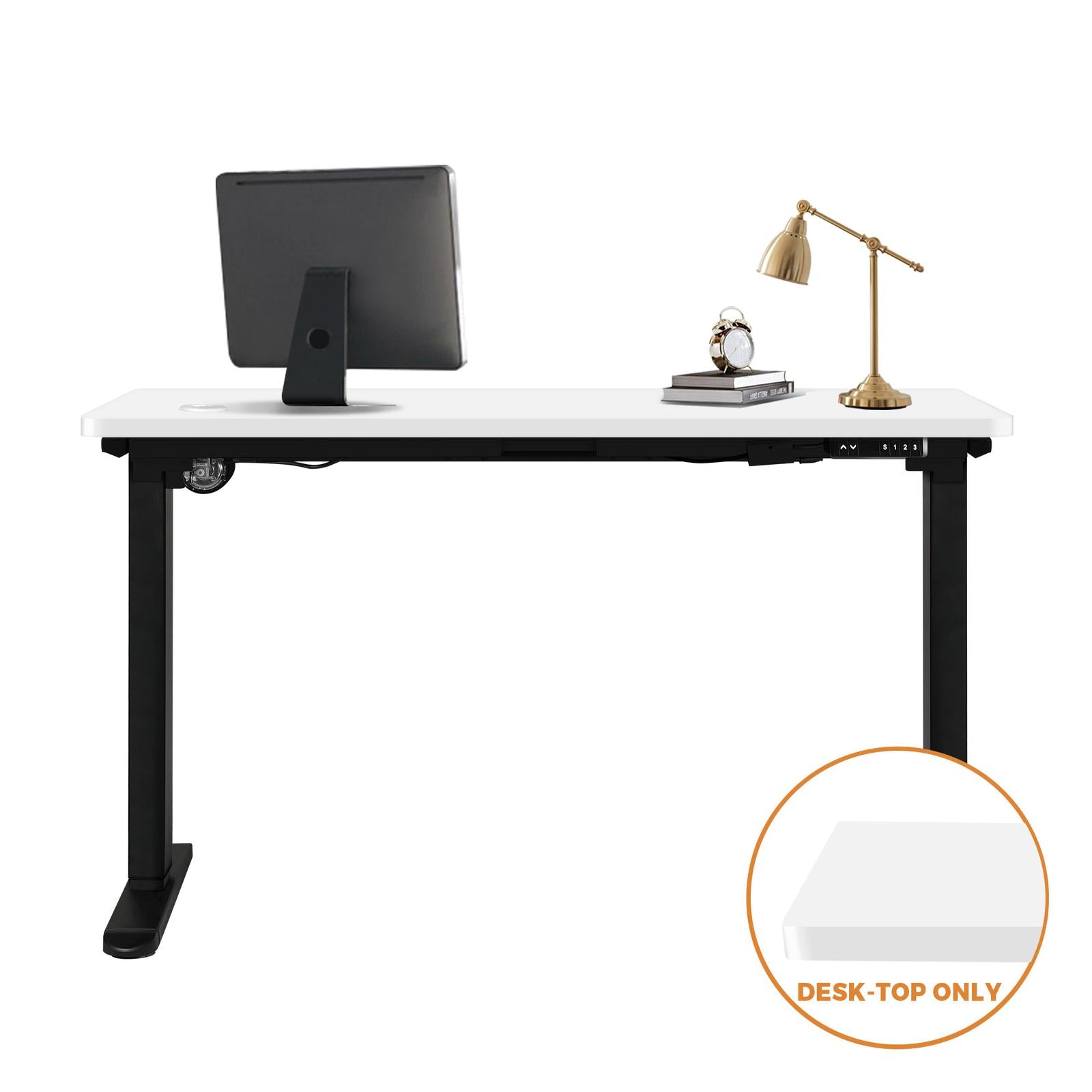 Oikiture Standing Desk Top Adjustable Electric Desk Board Computer Table White - Sunyee