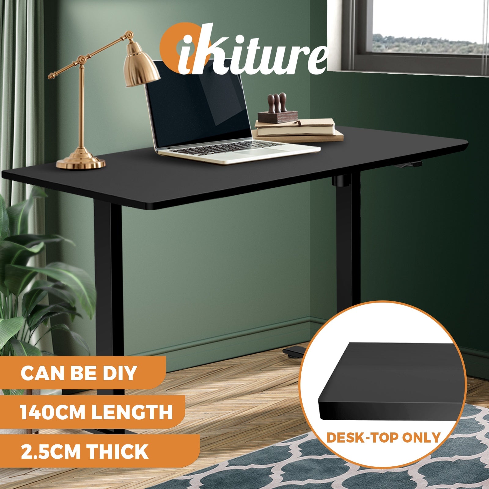 Oikiture Standing Desk Motorised Height Adjustable Stand Office Computer Table - Sunyee