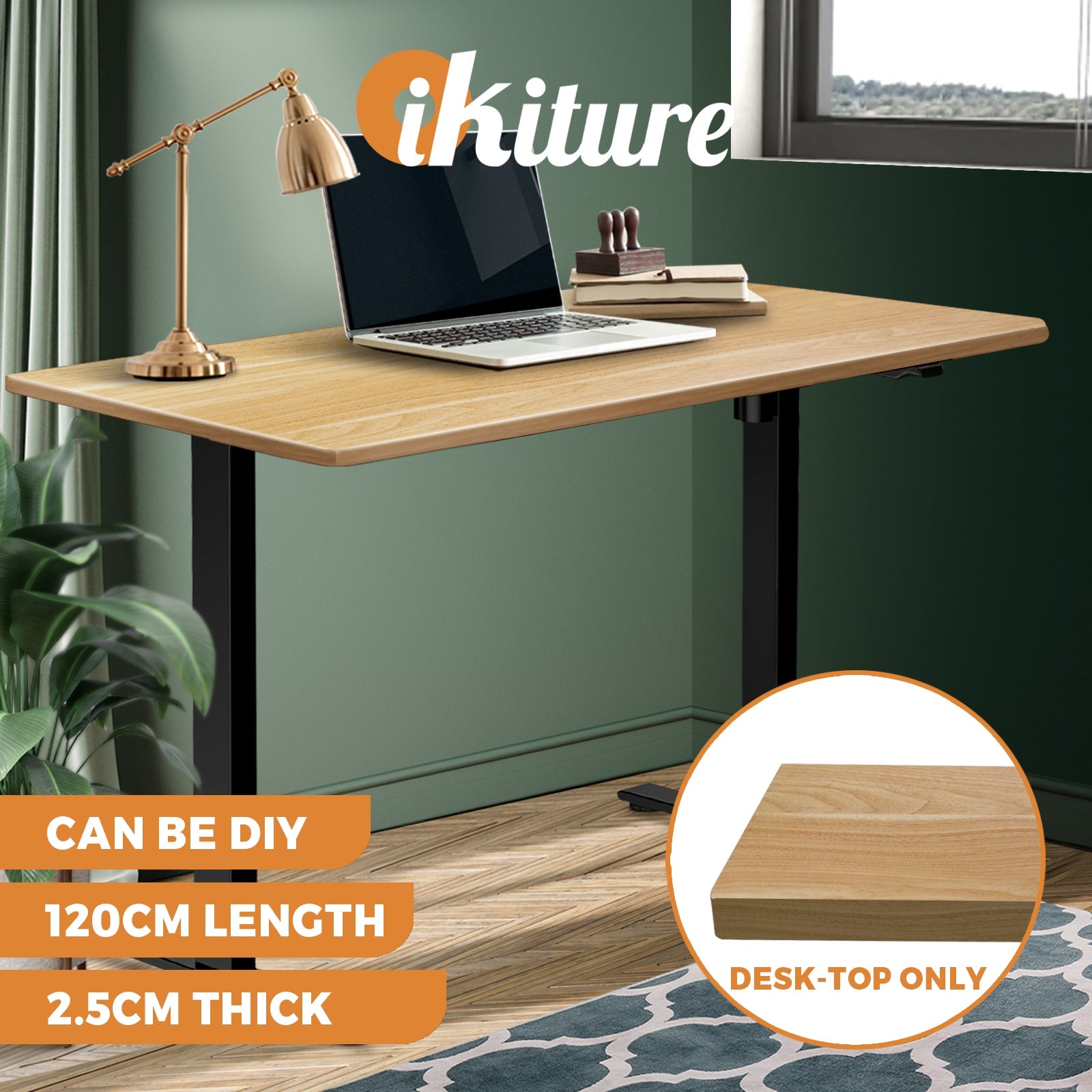 Oikiture Standing Desk Motorised Height Adjustable Stand Office Computer Table - Sunyee