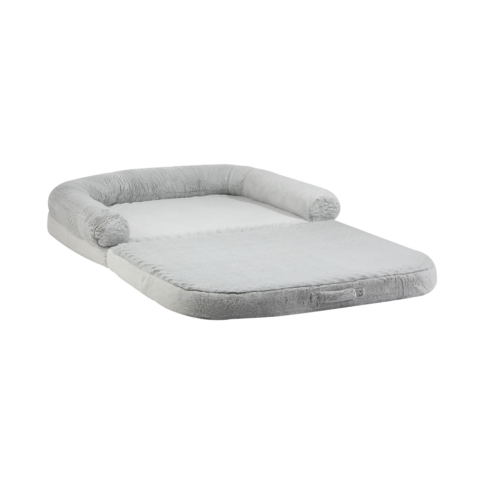 Alopet Foldable Human Dog Bed Calming Bed Dog Sofa Beds Removable Washable Grey