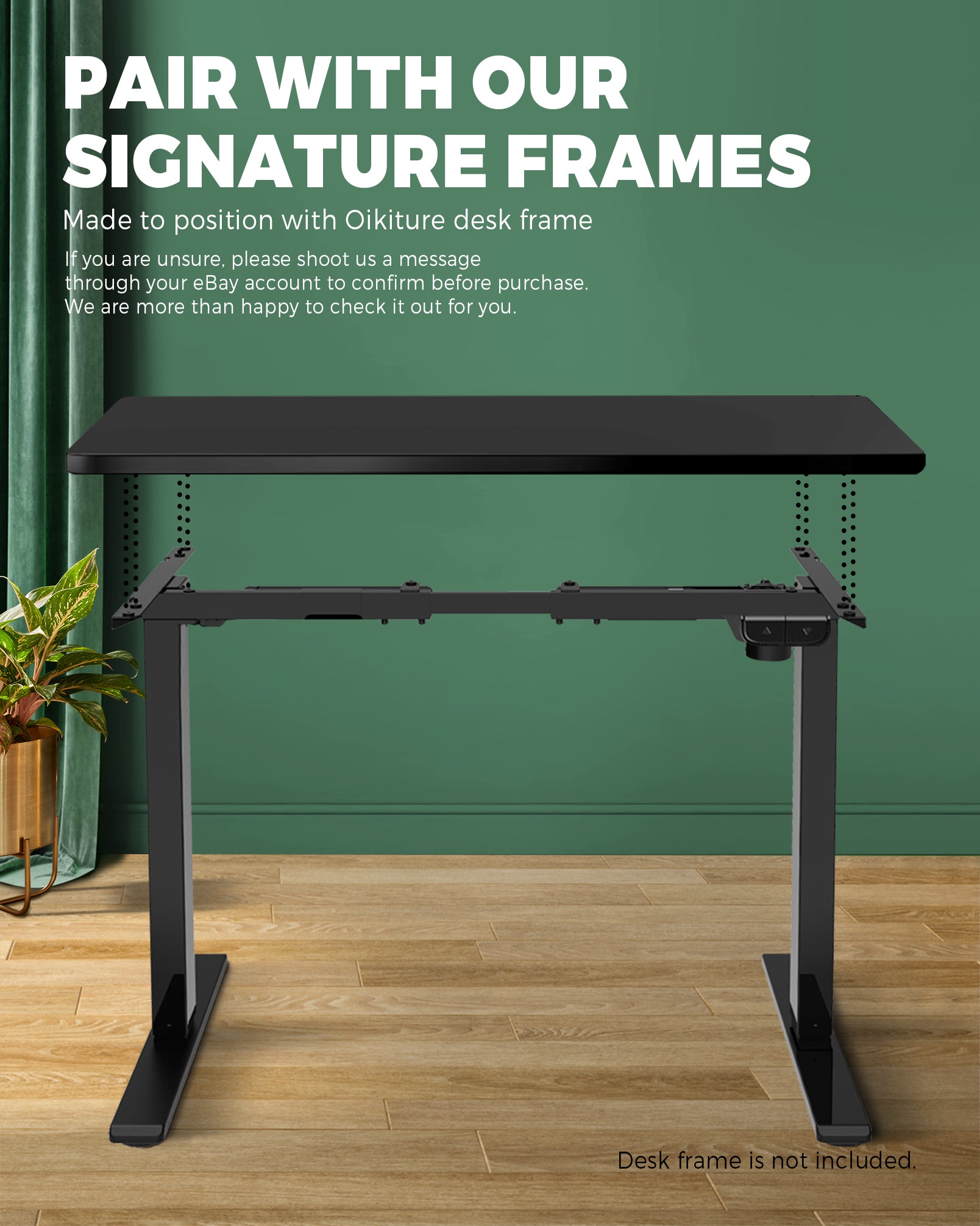 Oikiture Standing Desk Table Top Only For Office Computer Desk Sit Stand Frame - Sunyee