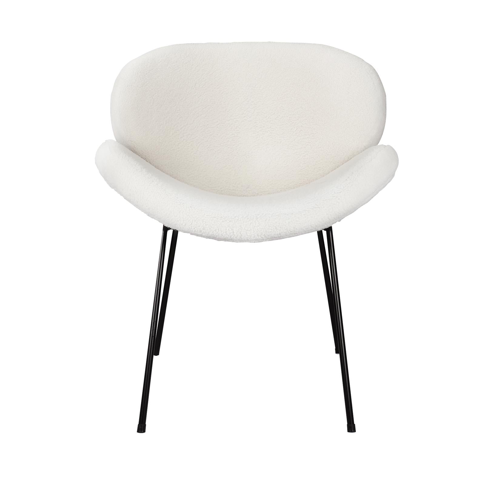 Oikiture 1PC Armchair Dining Chair Accent Chairs Tub Armchairs Sherpa Beige - Sunyee