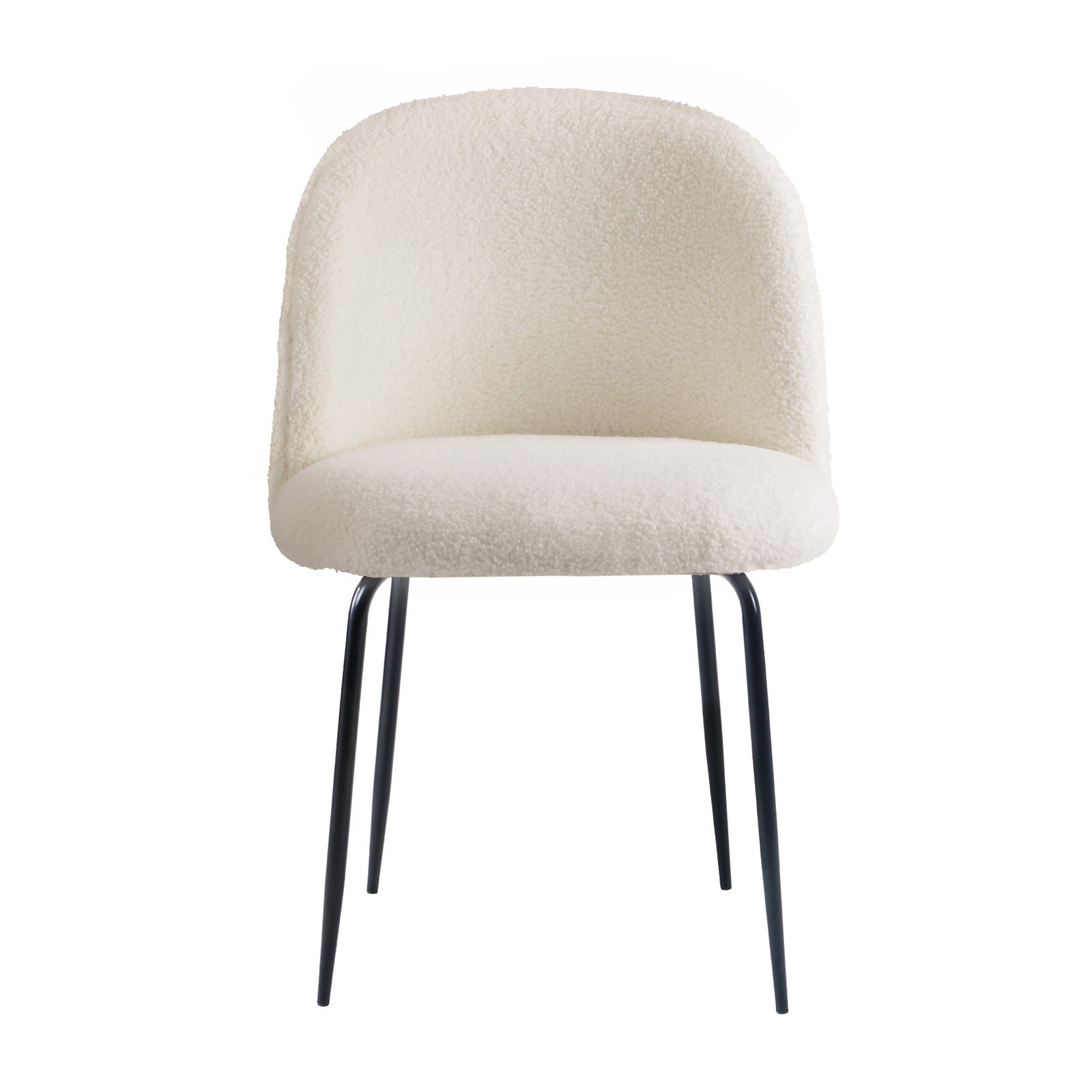 Oikiture 8x Dining Chairs Accent Chair Armchair Kitchen Upholstered Sherpa White - Sunyee