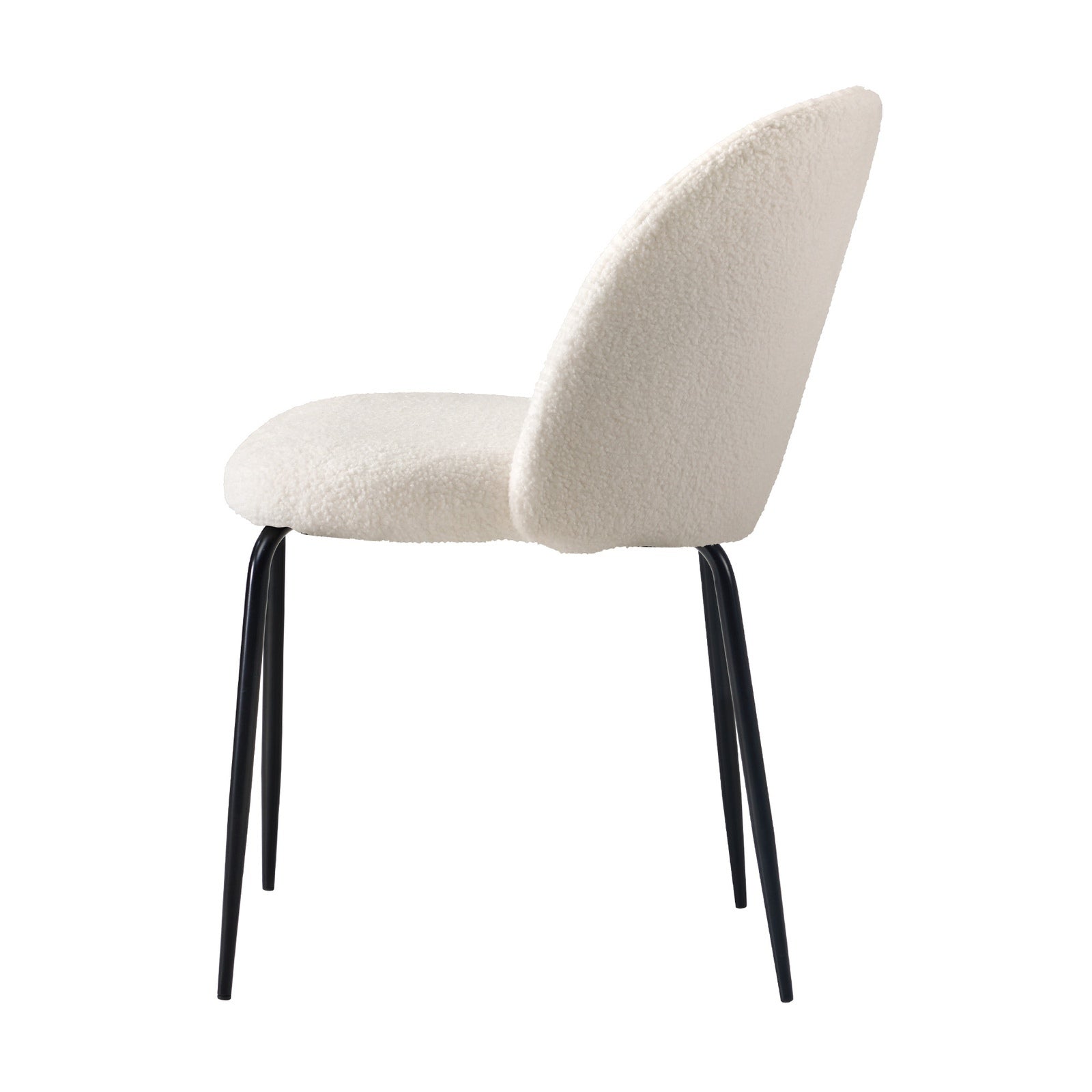 Oikiture 8x Dining Chairs Accent Chair Armchair Kitchen Upholstered Sherpa White - Sunyee