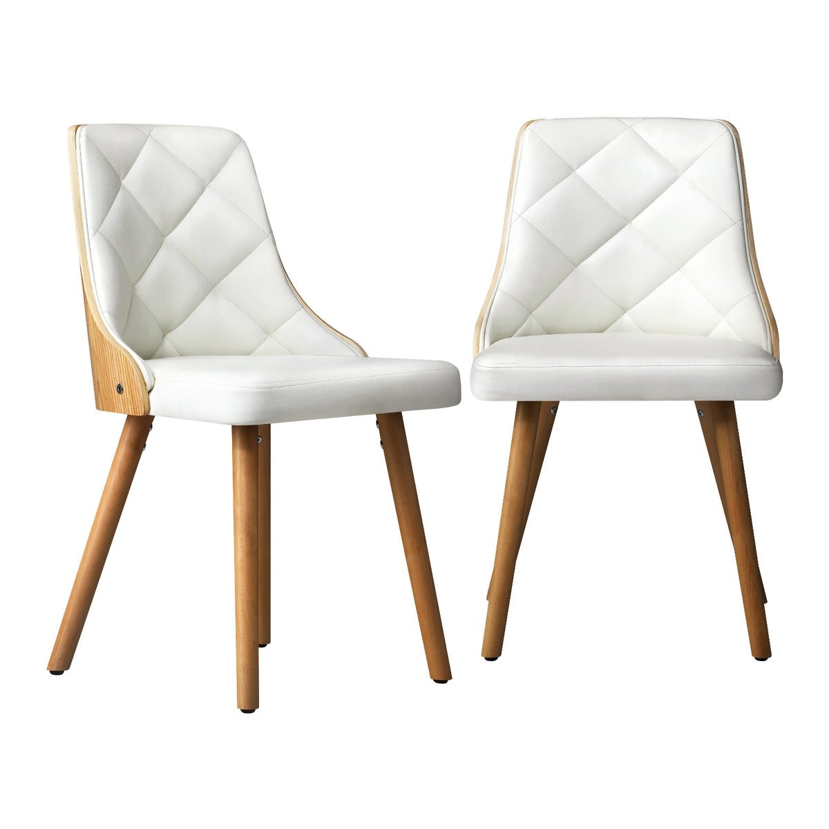 Oikiture 2x Dining Chairs Upholstered French Provincial Tufted Kitchen Cafe - Sunyee