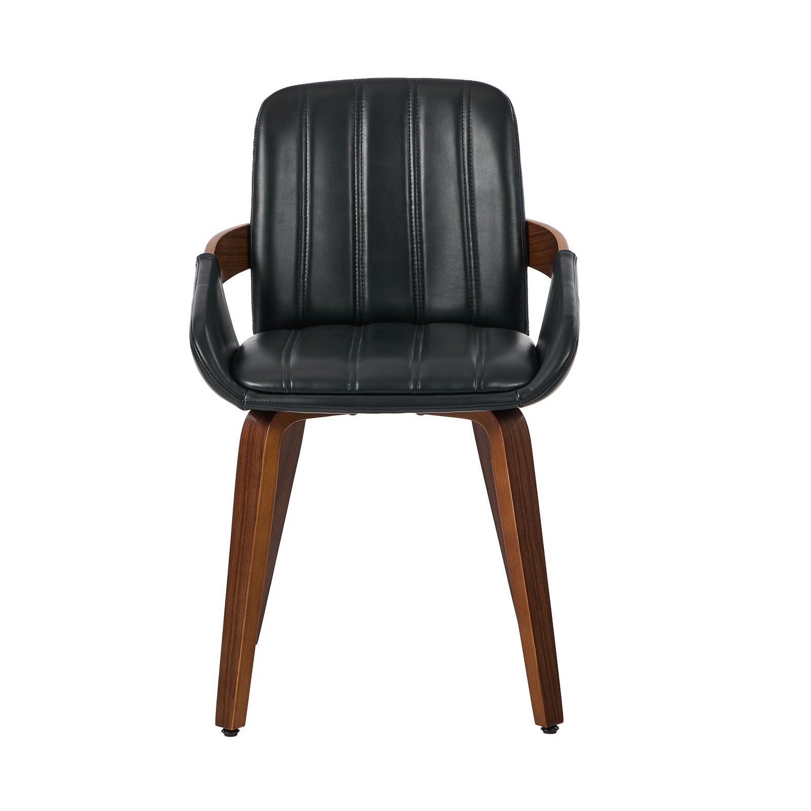 Oikiture 2x Dining Chairs PU Leather Kitchen Chairs Bentwood Armchair
