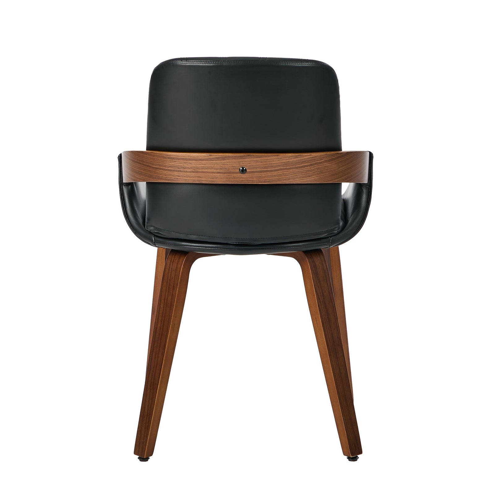 Oikiture 2x Dining Chairs PU Leather Kitchen Chairs Bentwood Armchair