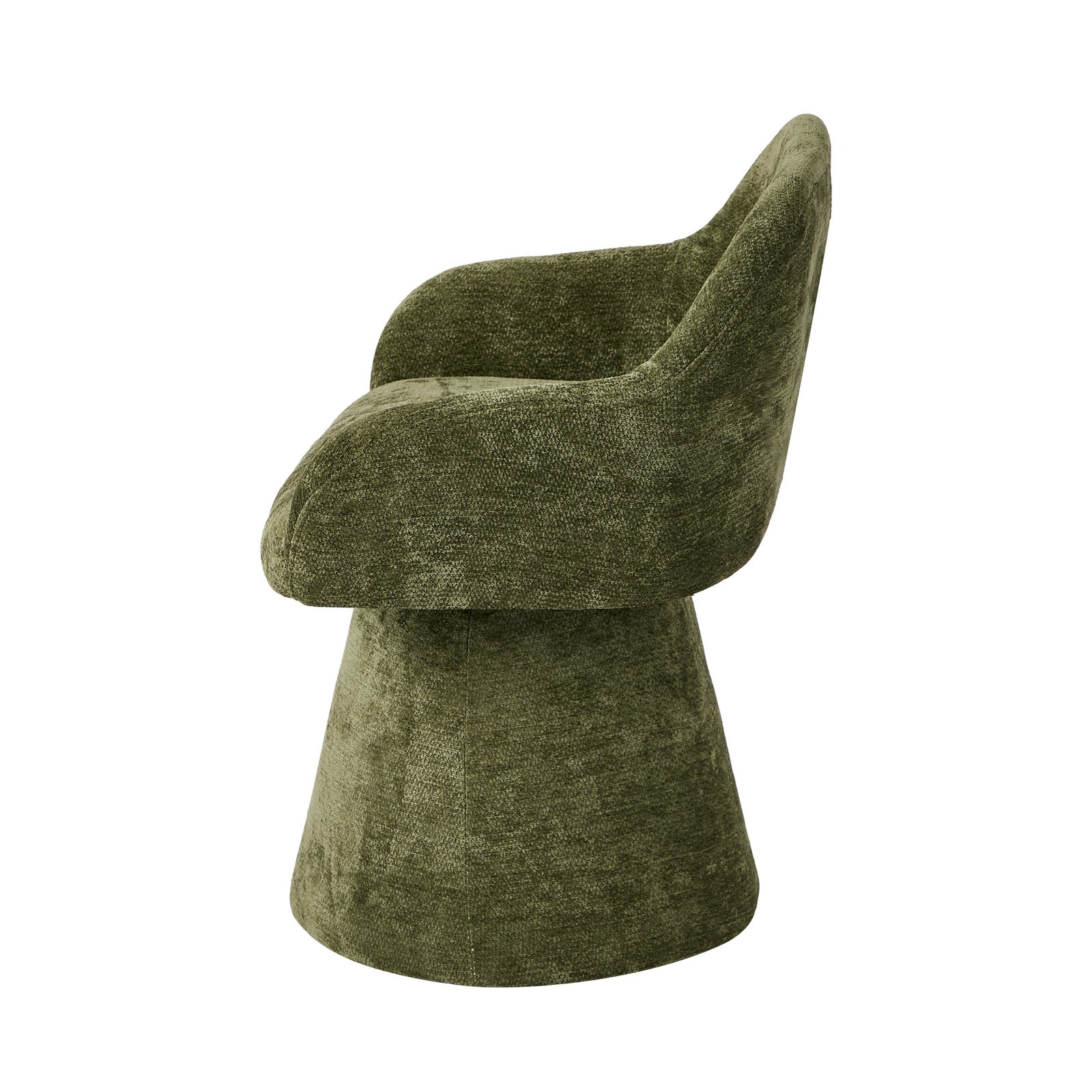 Oikiture 6x Dining Chair Swivel Armchair Lounge Accent Chairs Chenille Green