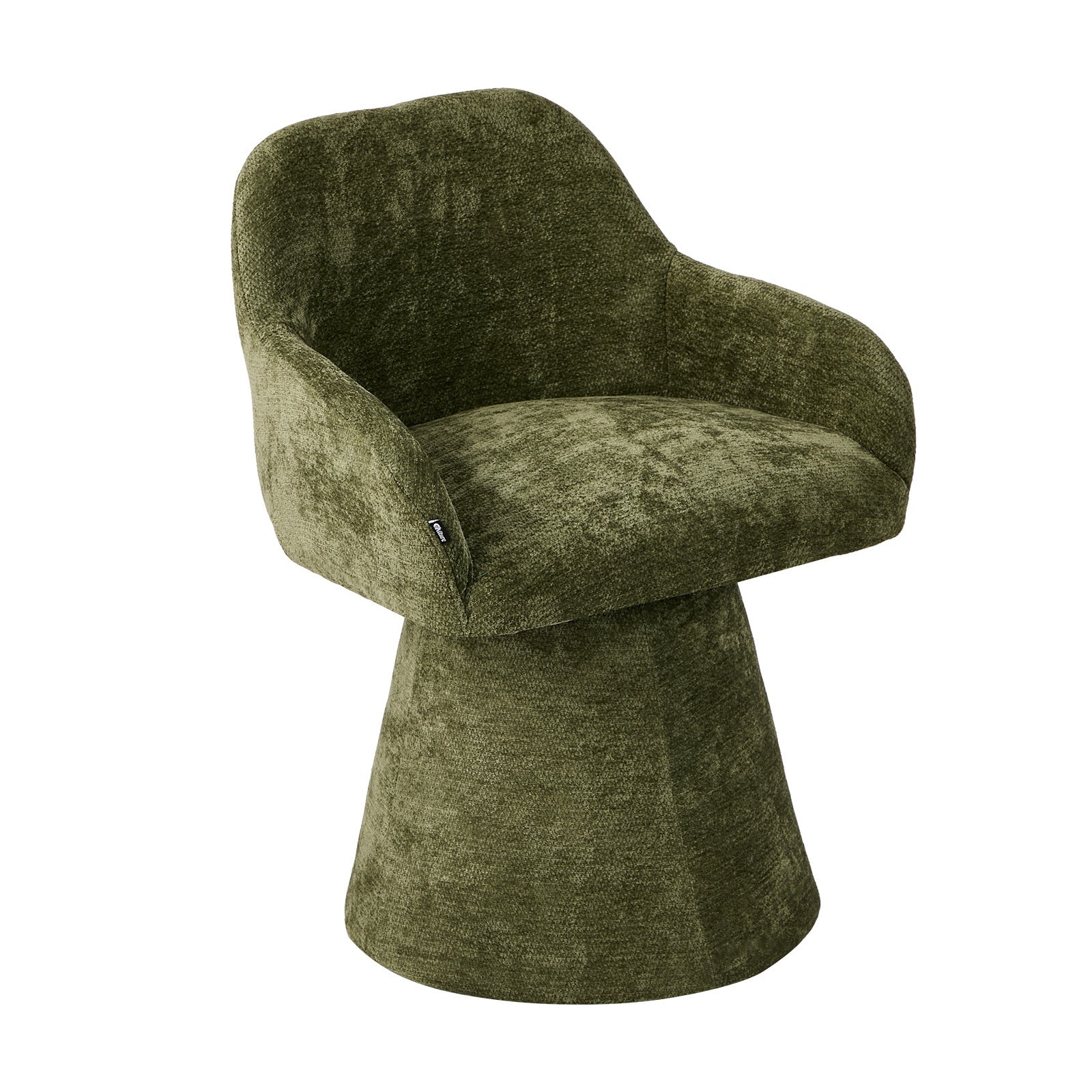 Oikiture Dining Chair Swivel Armchair Lounge Accent Chairs Chenille Green - Sunyee