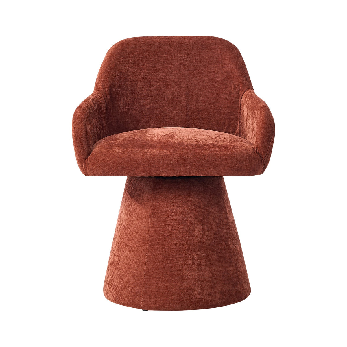Oikiture Dining Chair Swivel Armchair Lounge Accent Chairs Polyester Linen Red