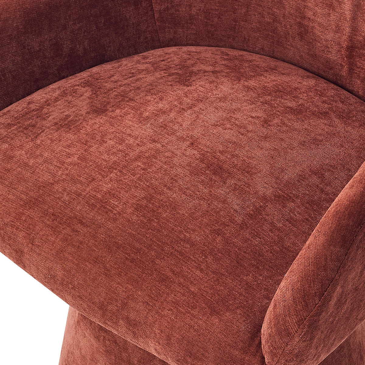 Oikiture Dining Chair Swivel Armchair Lounge Accent Chairs Polyester Linen Red