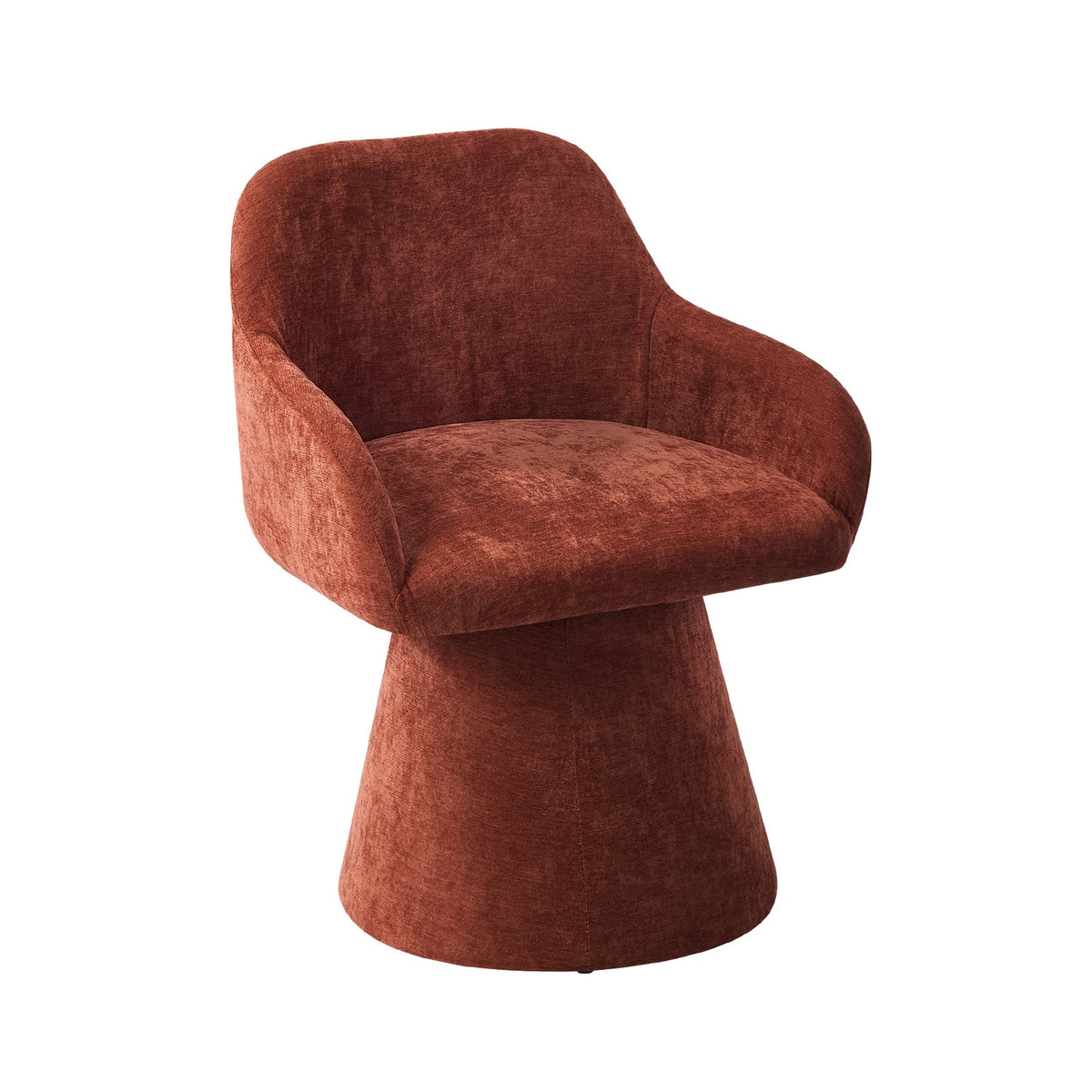 Oikiture Dining Chair Swivel Armchair Lounge Accent Chairs Polyester Linen Red