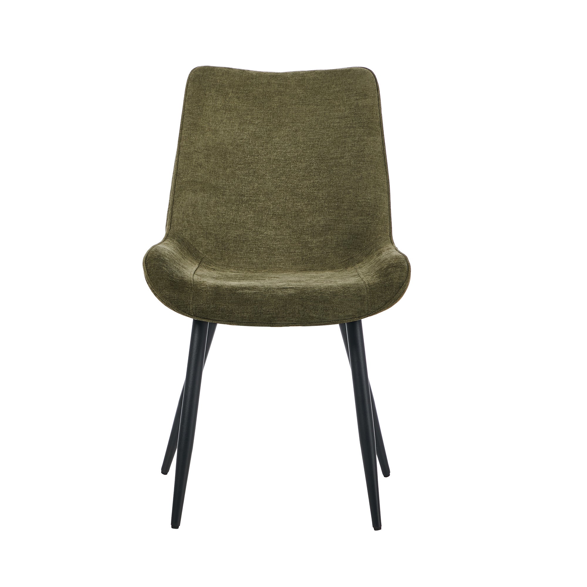 Oikiture 4x Dining Chairs Kitchen Accent Chairs Upholstered Linen Fabric Green