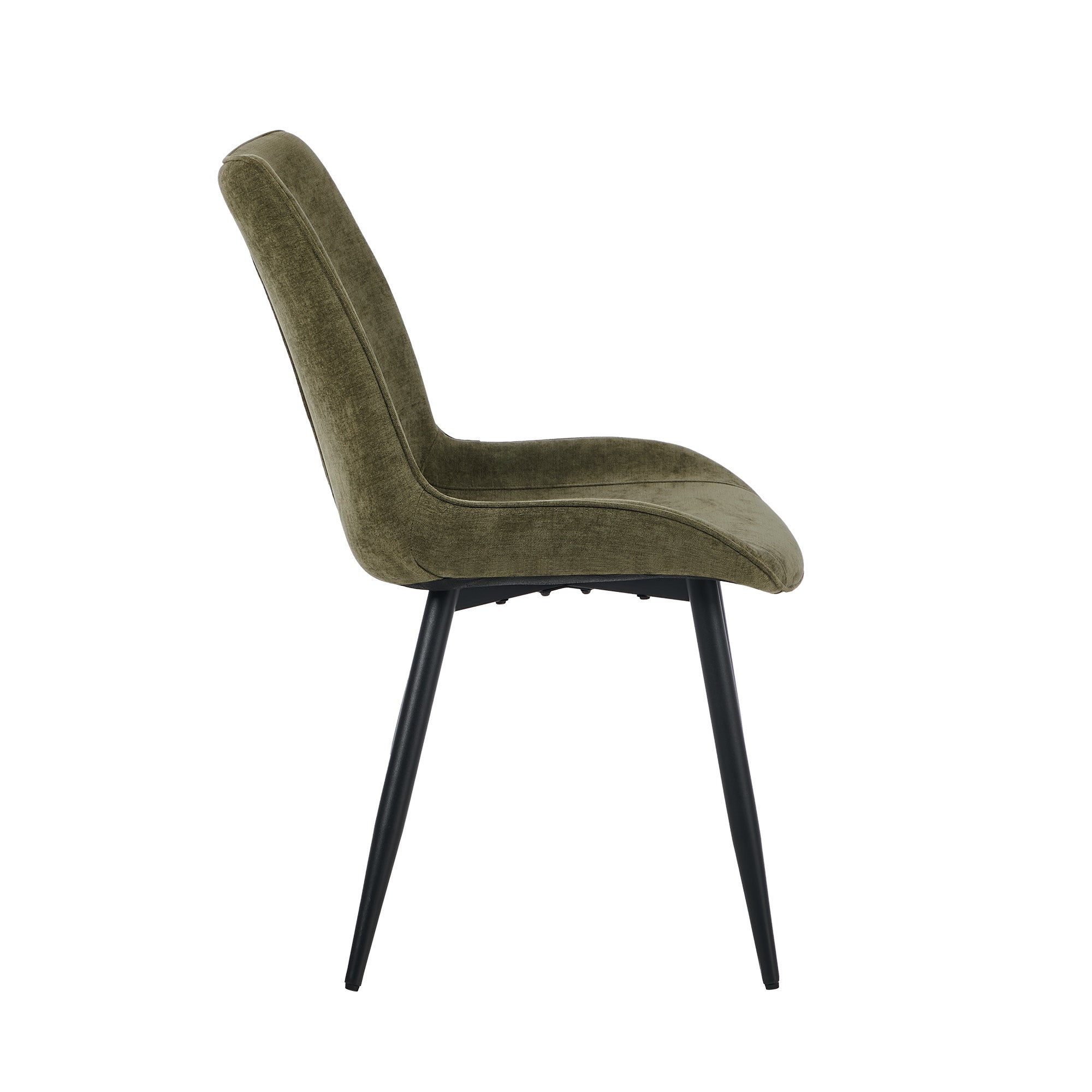 Oikiture 4x Dining Chairs Kitchen Accent Chairs Upholstered Linen Fabric Green