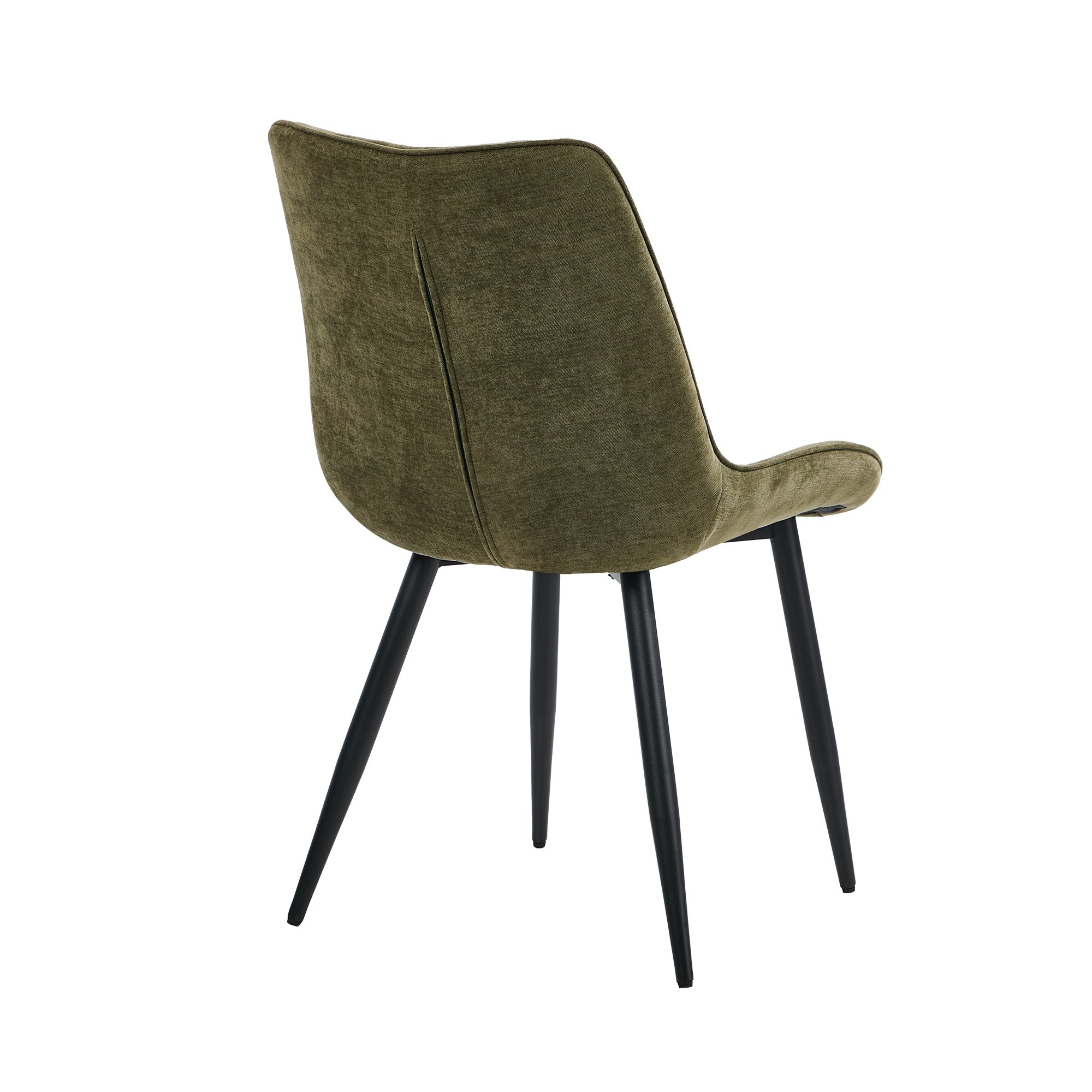 Oikiture 4x Dining Chairs Kitchen Accent Chairs Upholstered Linen Fabric Green