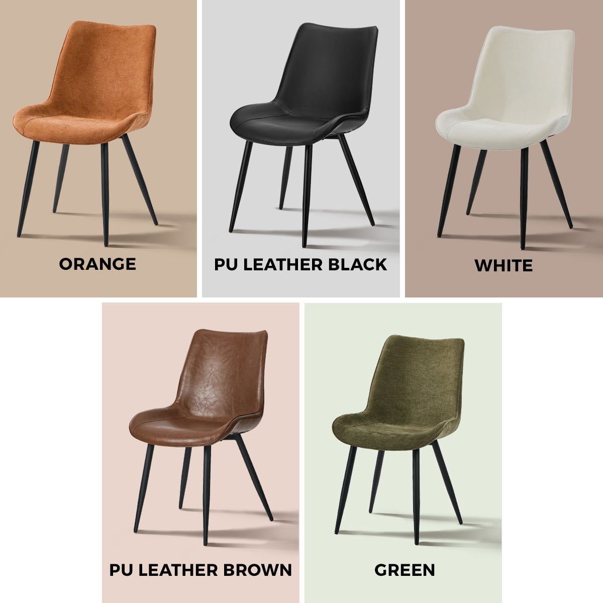 Oikiture 2x Dining Chairs Kitchen Accent Chairs Upholstered
