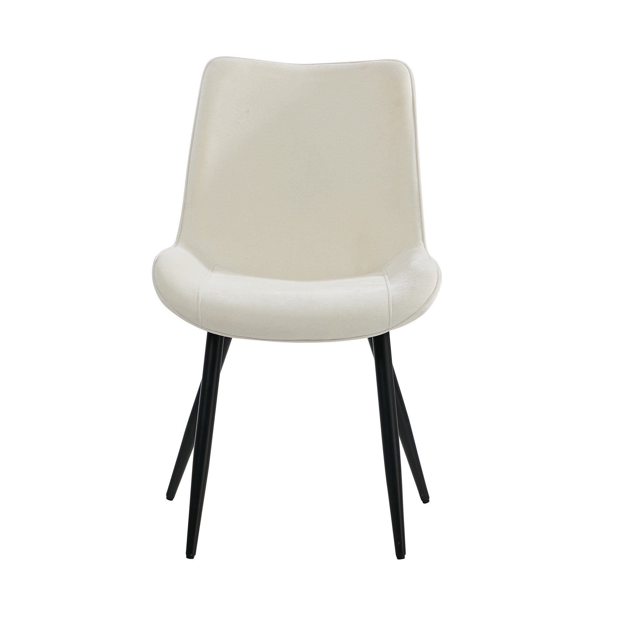 Oikiture 6x Dining Chairs Kitchen Accent Chairs Upholstered Linen Fabric White