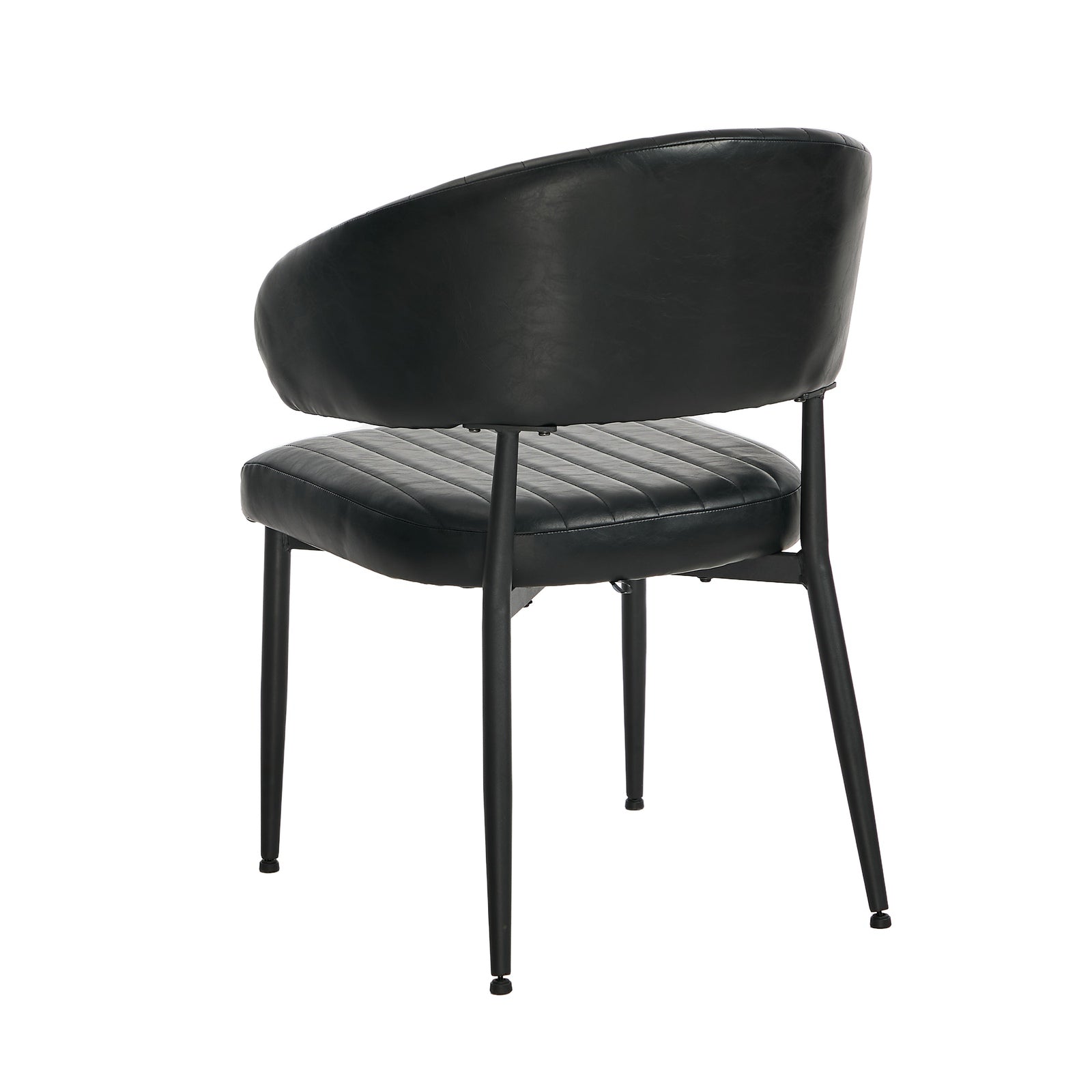 Oikiture 8x PU Leather Dining Chair Kitchen Padded Seat Black