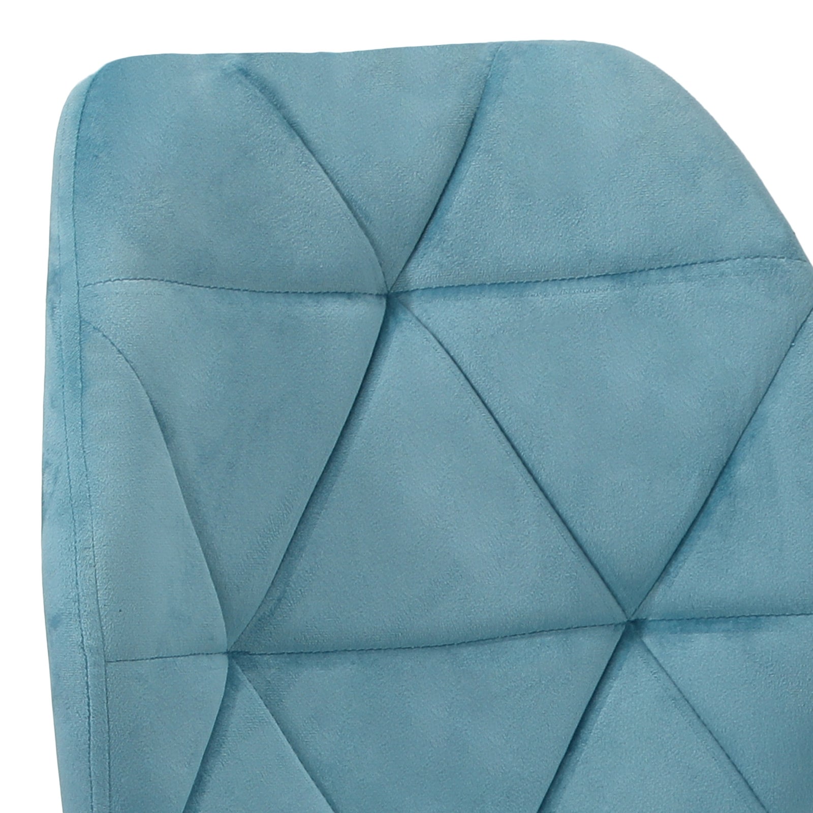 Oikiture Dining Chairs Kitchen Chair Padded Seat High Back Velvet Blue - Sunyee