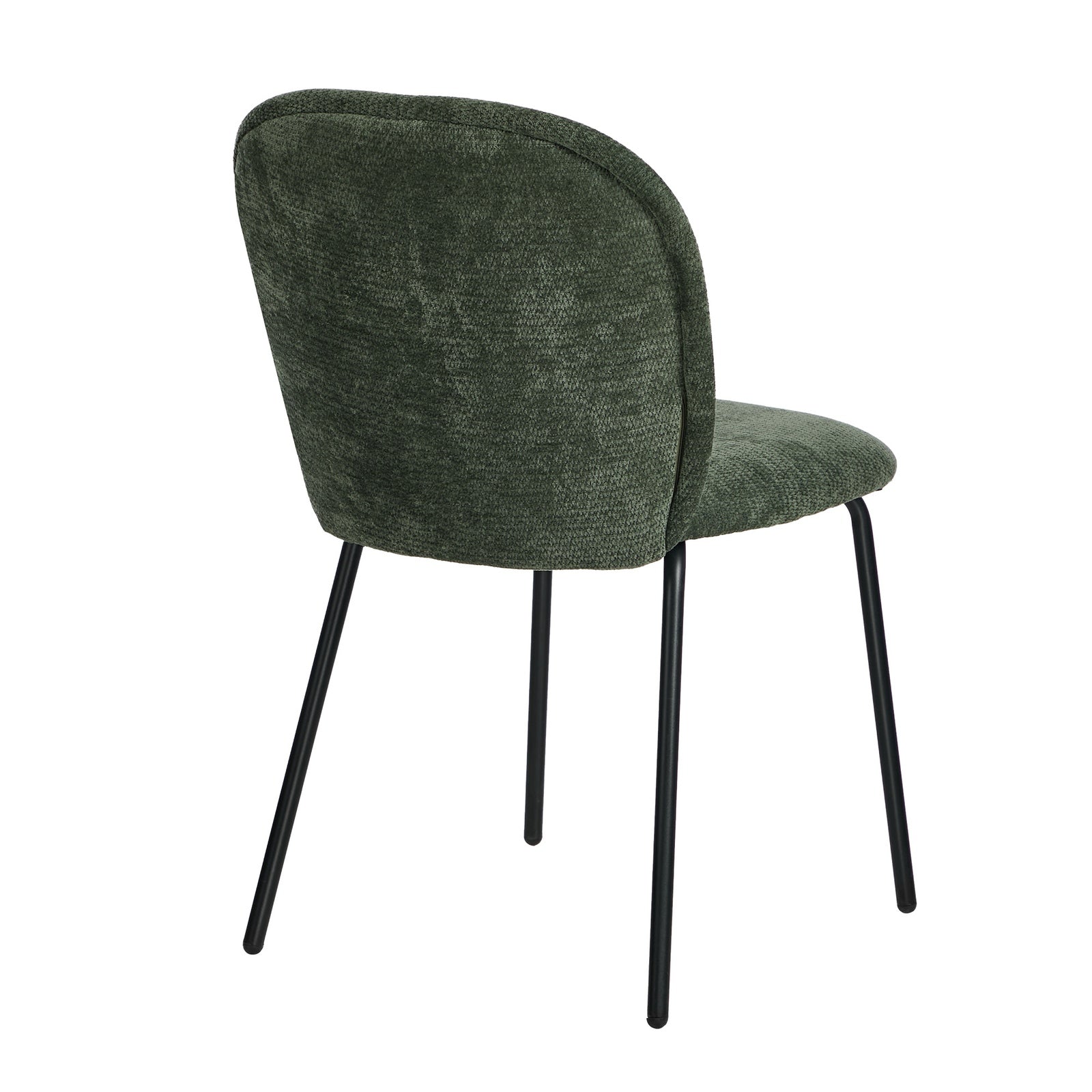 Oikiture 2x Dining Chairs Kitchen Accent Chairs Chenille Pad Metal Legs - Sunyee