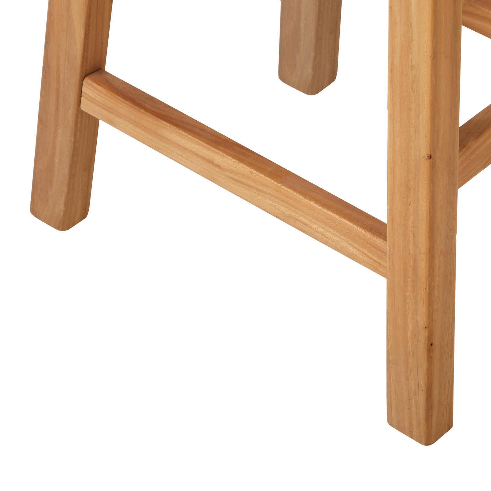 Oikiture Wooden Stool Elm Wood Kitchen Dining Stool Caf¨¦ Seat Natural Timber