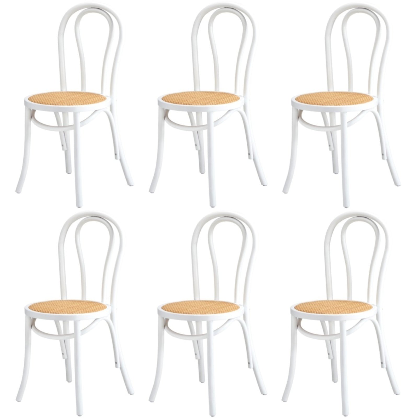 Oikiture 2/4/6PCS Dining Chair Solid Wood & Ratan Seat 3 Style - Sunyee