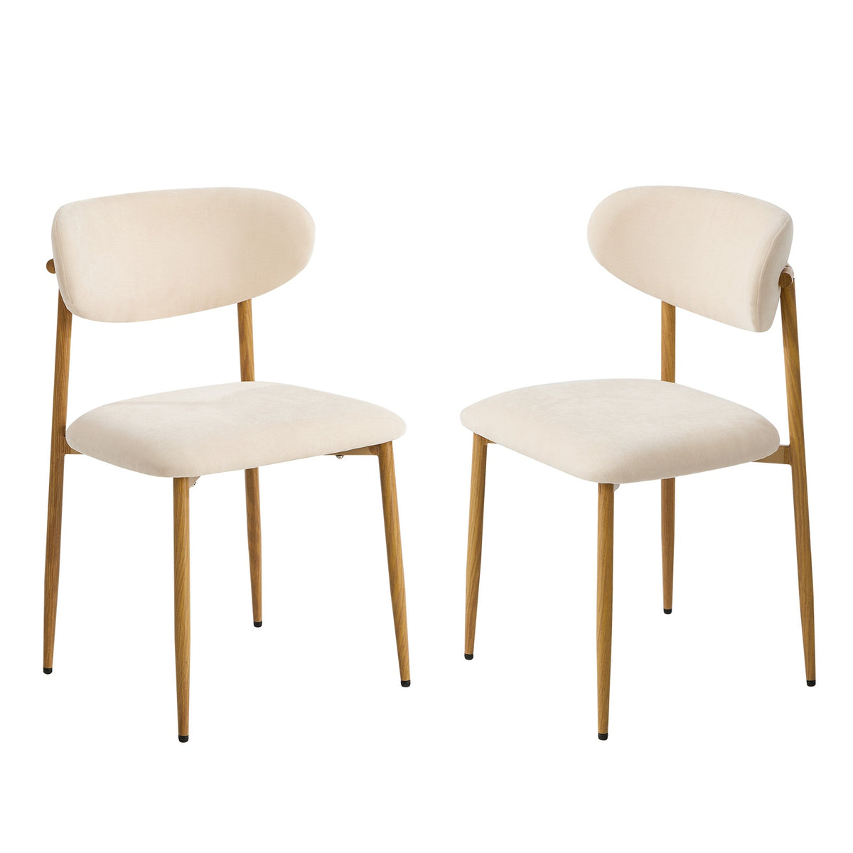 Oikiture 2x Dining Chairs Kitchen Chair Cafe Lounge Chair Boucle