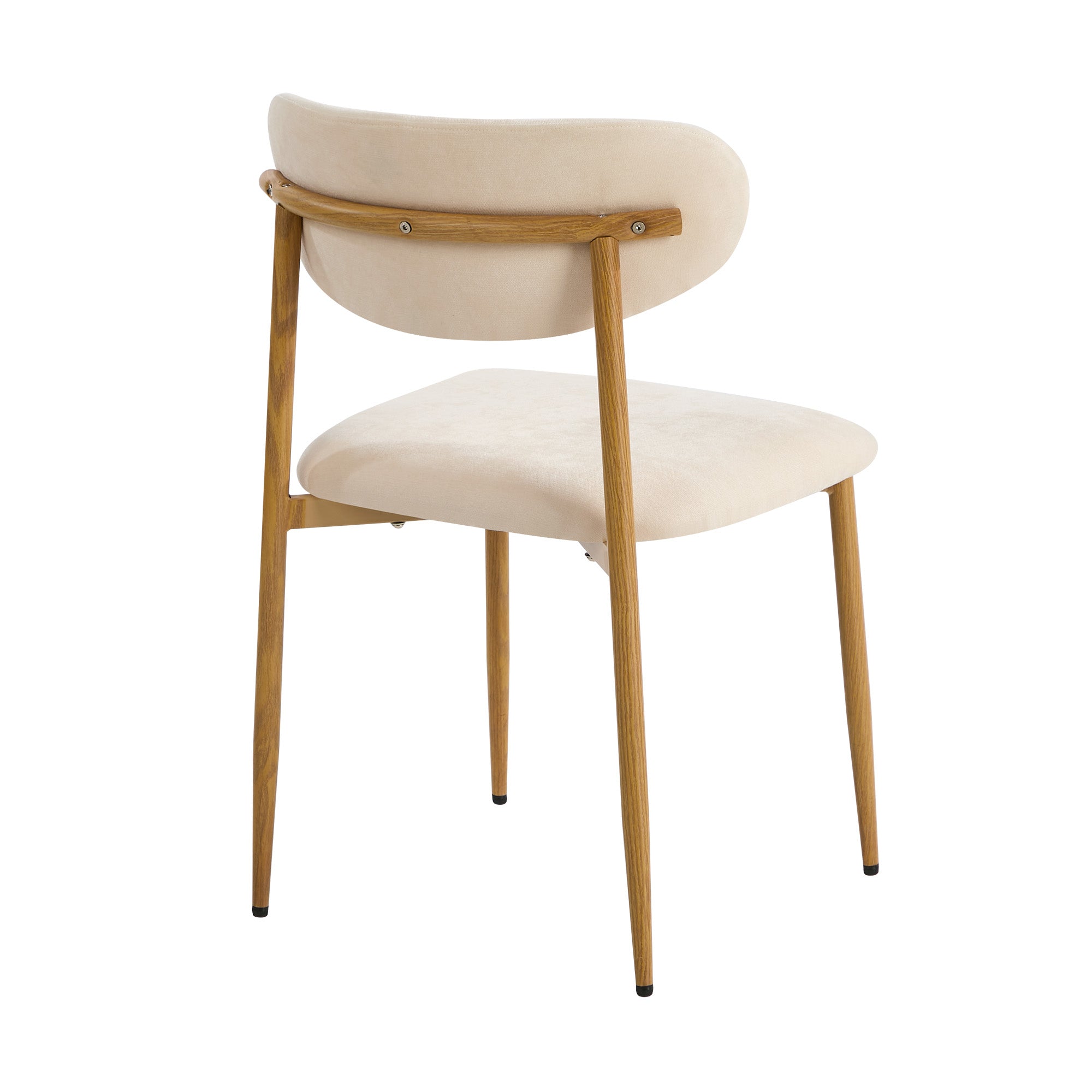 Oikiture 4x Dining Chairs Kitchen Chair Cafe Lounge Chair Boucle Beige&Natural