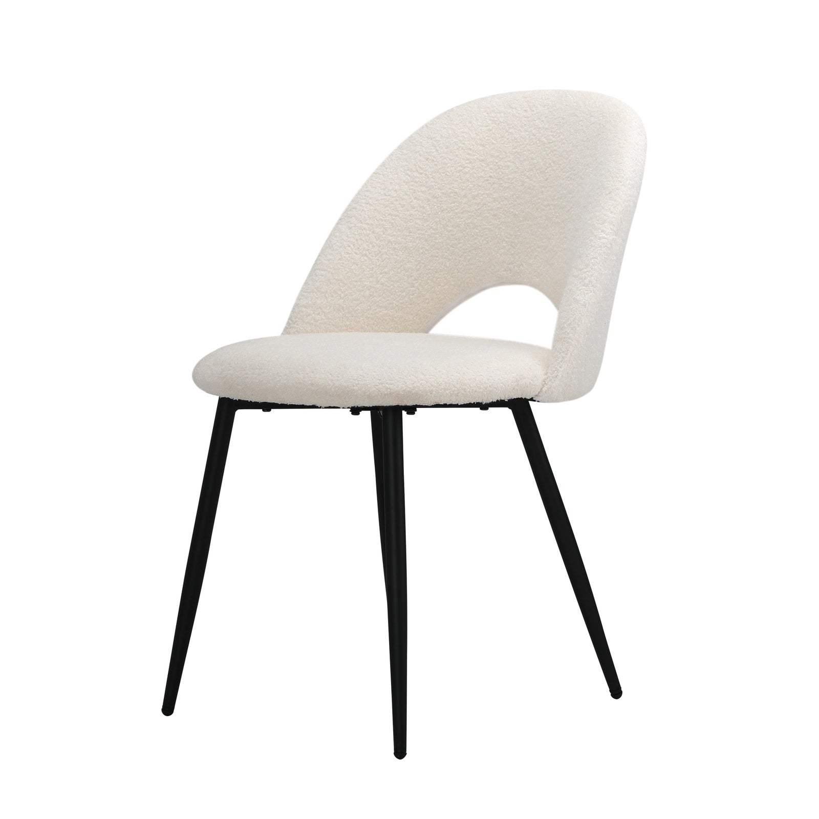 Oikiture 6PCS Dining Chairs Accent Chair Armchair Sherpa White - Sunyee