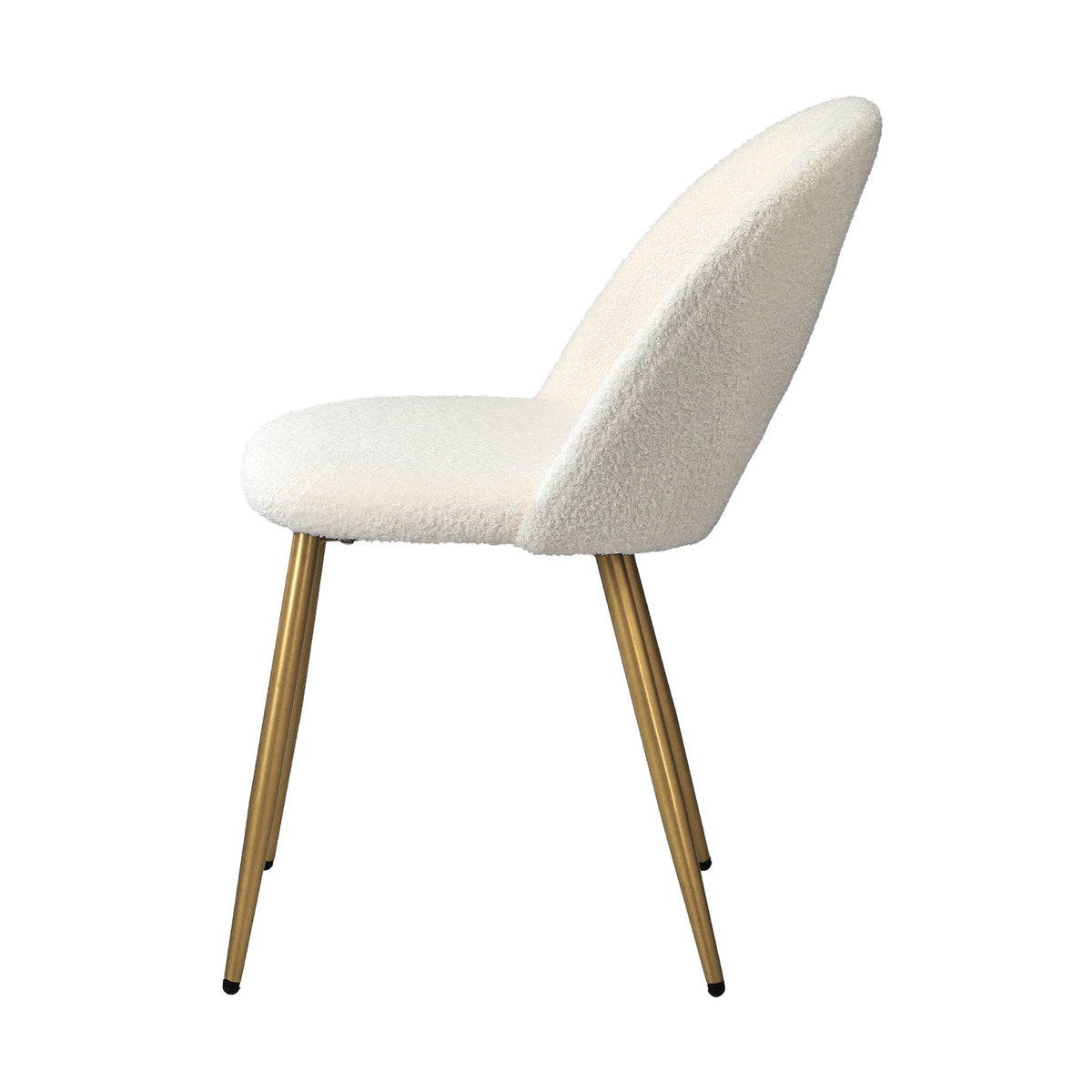 Oikiture Dining Chairs Accent Chair Armchair Sherpa Golden White - Sunyee