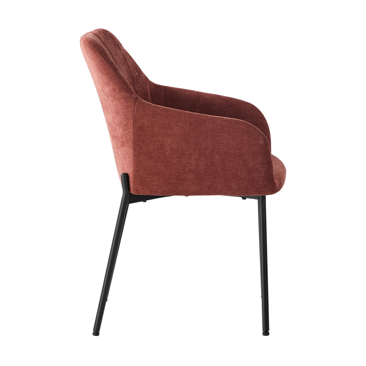 Oikiture 2x Dining Chairs Kitchen Accent Armchairs Chenille Fabric Pink