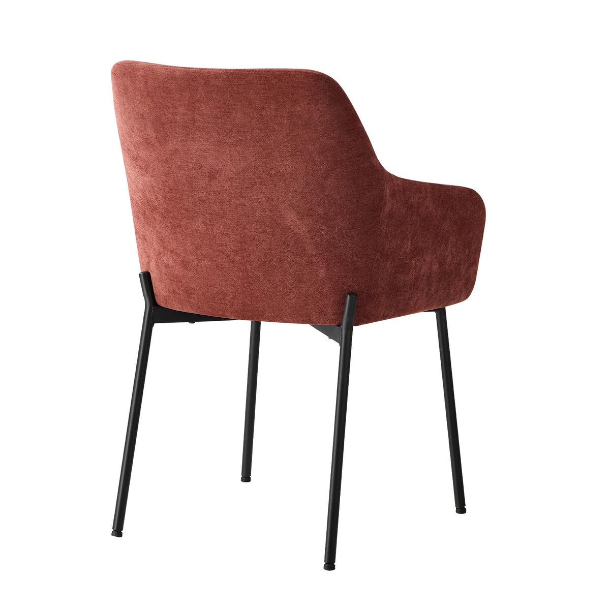 Oikiture 2x Dining Chairs Kitchen Accent Armchairs Chenille Fabric Pink
