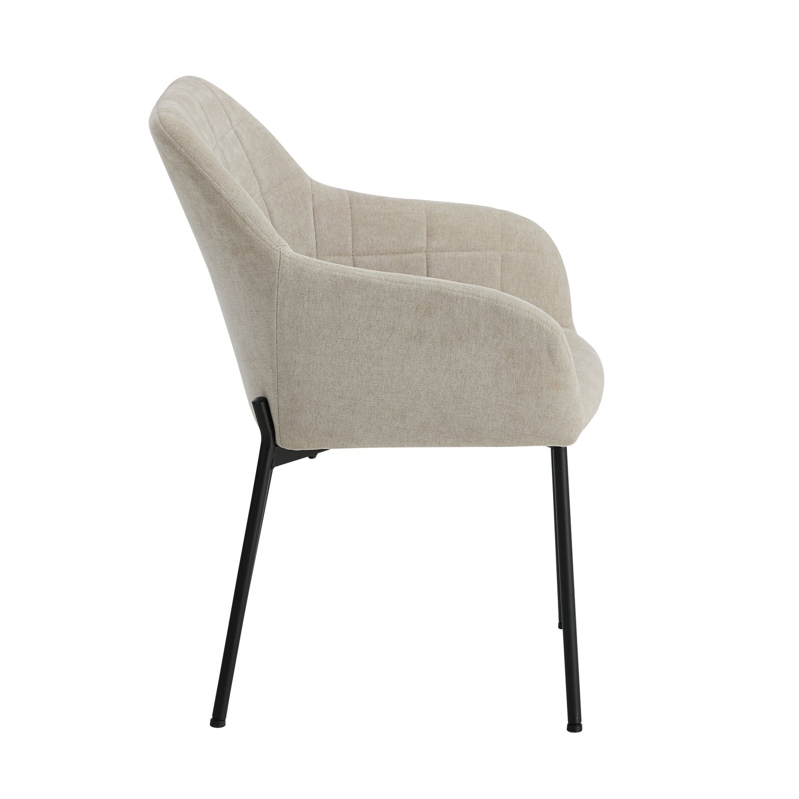 Oikiture 6x Dining Chairs Kitchen Accent Armchairs Linen Fabric Beige - Sunyee