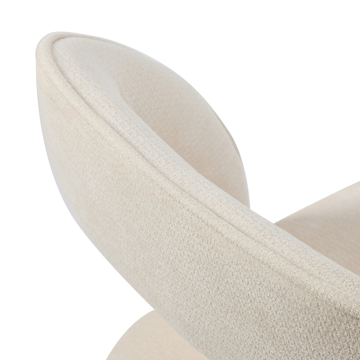 Oikiture 2x Dining Chairs Chenille Upholstery Chair Rubberwood Legs Beige