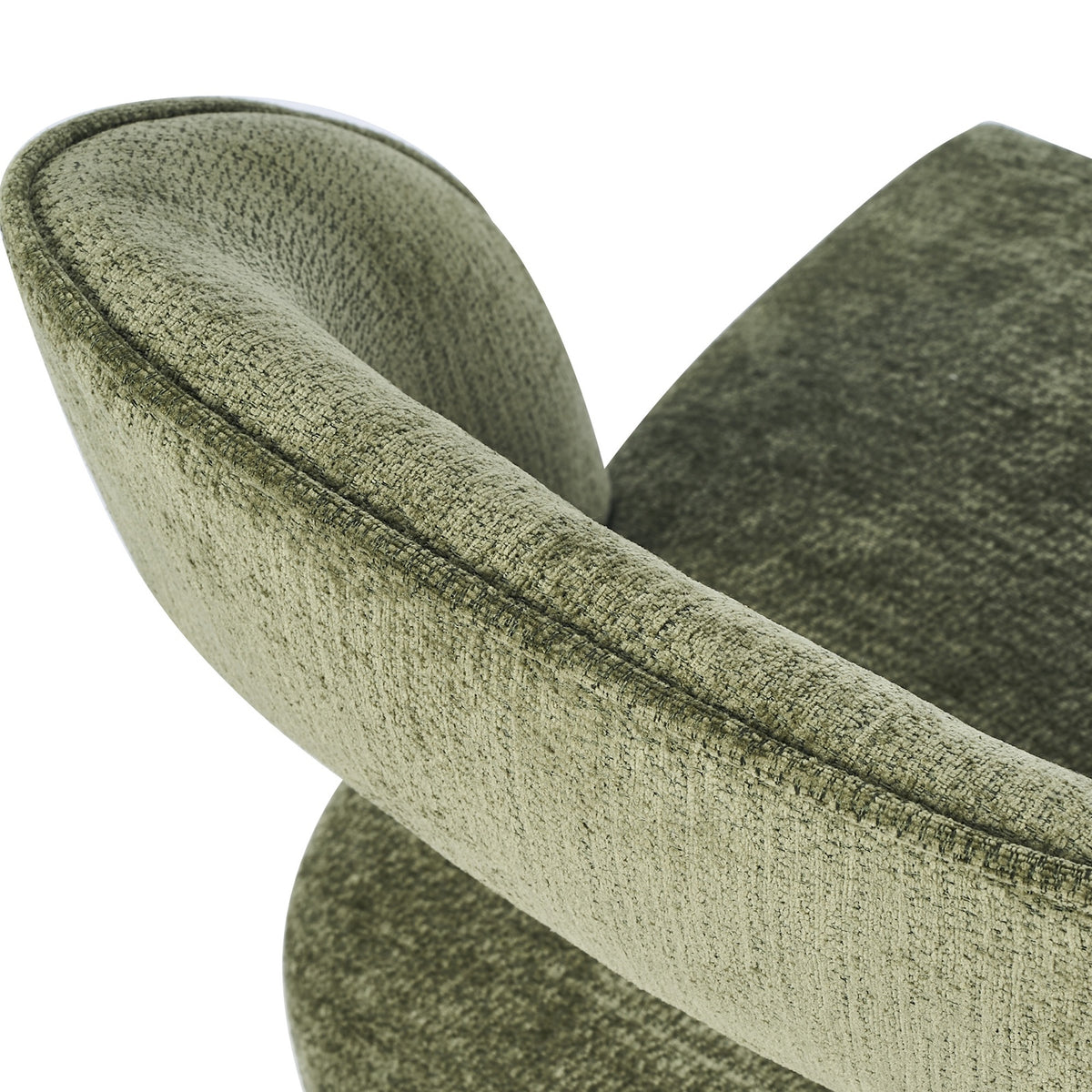 Oikiture 2x Dining Chairs Chenille Upholstery Chair Rubberwood Legs Green