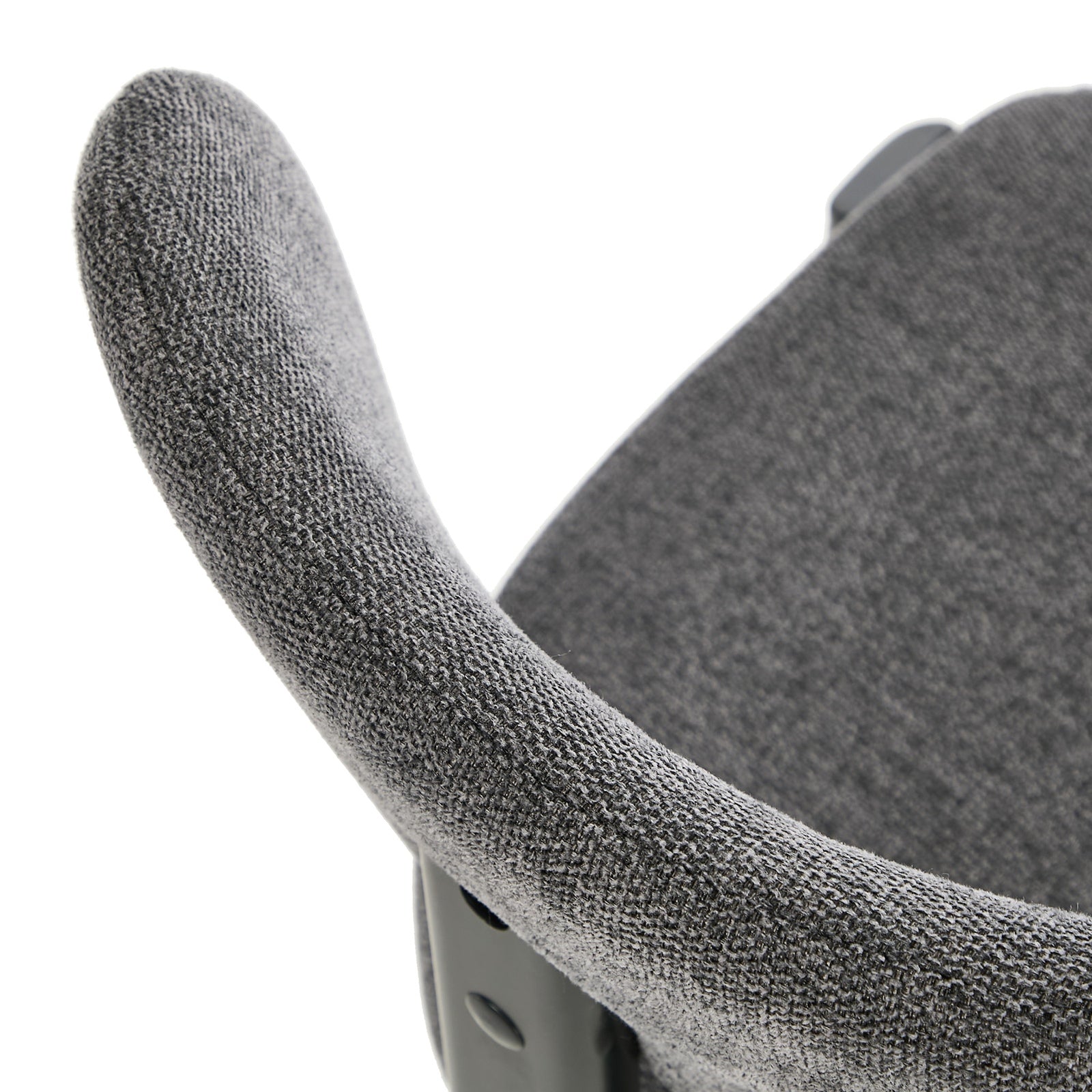 Oikiture Set of 2 Dining Chairs Linen Fabric Kitchen Chair Padded Seat Grey