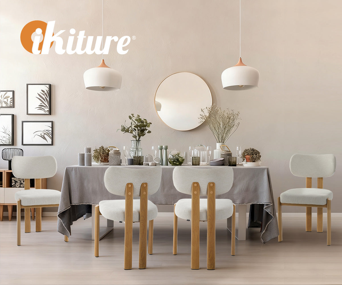 Oikiture Set of 2 Dining Chairs  Kitchen Seat Padded Accent Chair