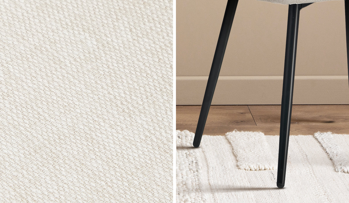 Oikiture 4x Dining Chair Accent Chairs Linen Fabric Biege