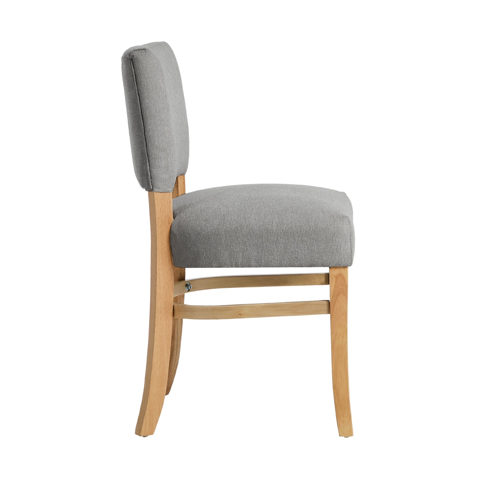 Oikiture 6x Dining Chairs Wooden Kitchen Seat Rubberwood Frame Accent Chair Grey