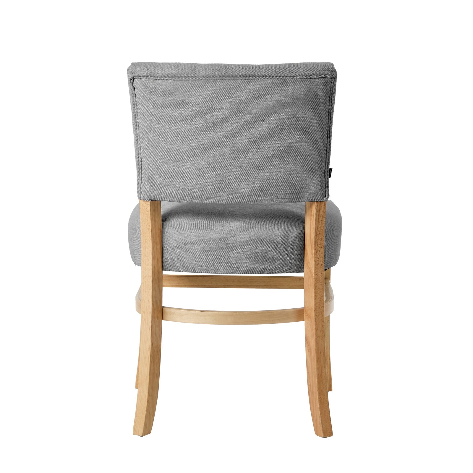 Oikiture 6x Dining Chairs Wooden Kitchen Seat Rubberwood Frame Accent Chair Grey