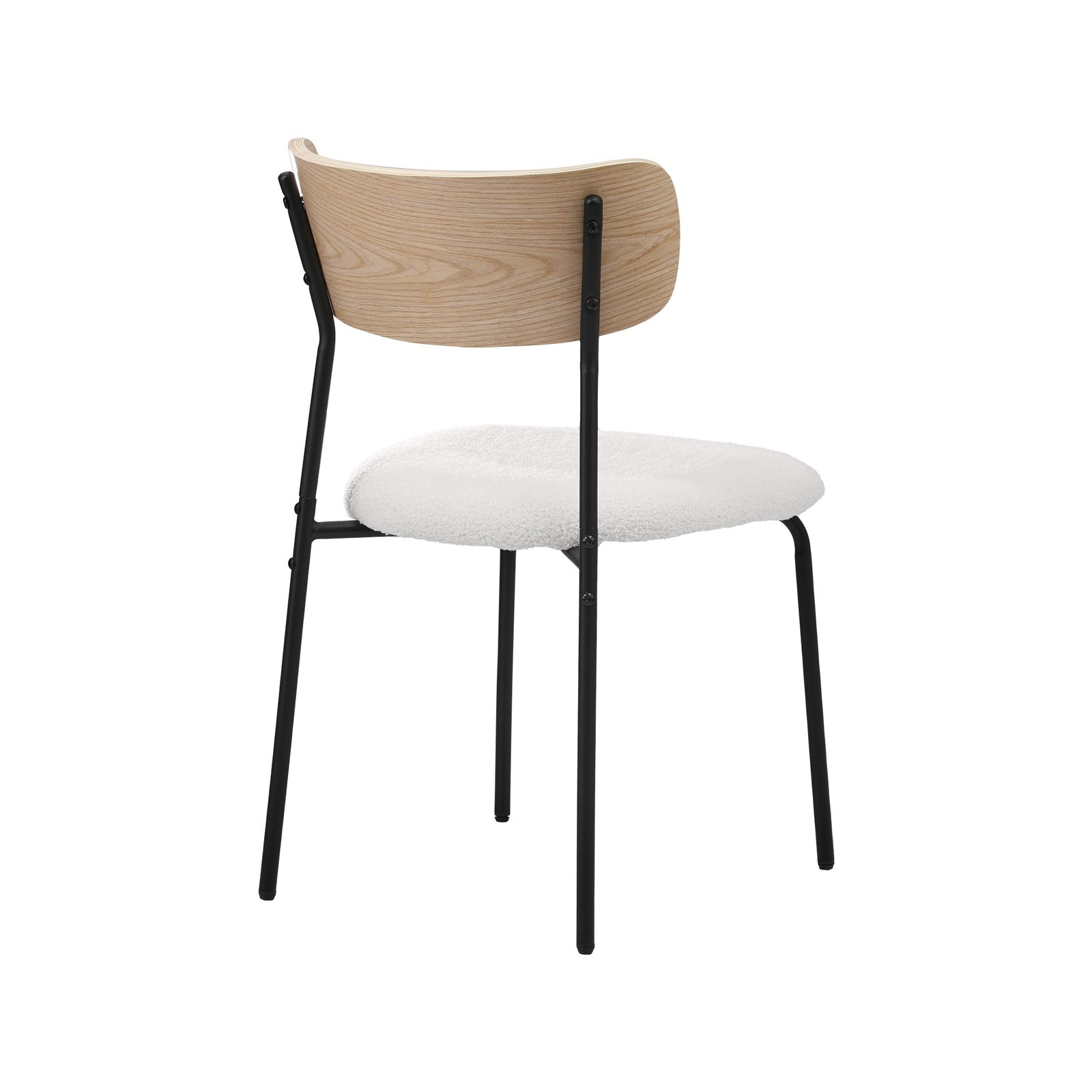 Oikiture 6PCS Dining Chairs Kitchen Chair Padded Lounge Seat Sherpa White - Sunyee