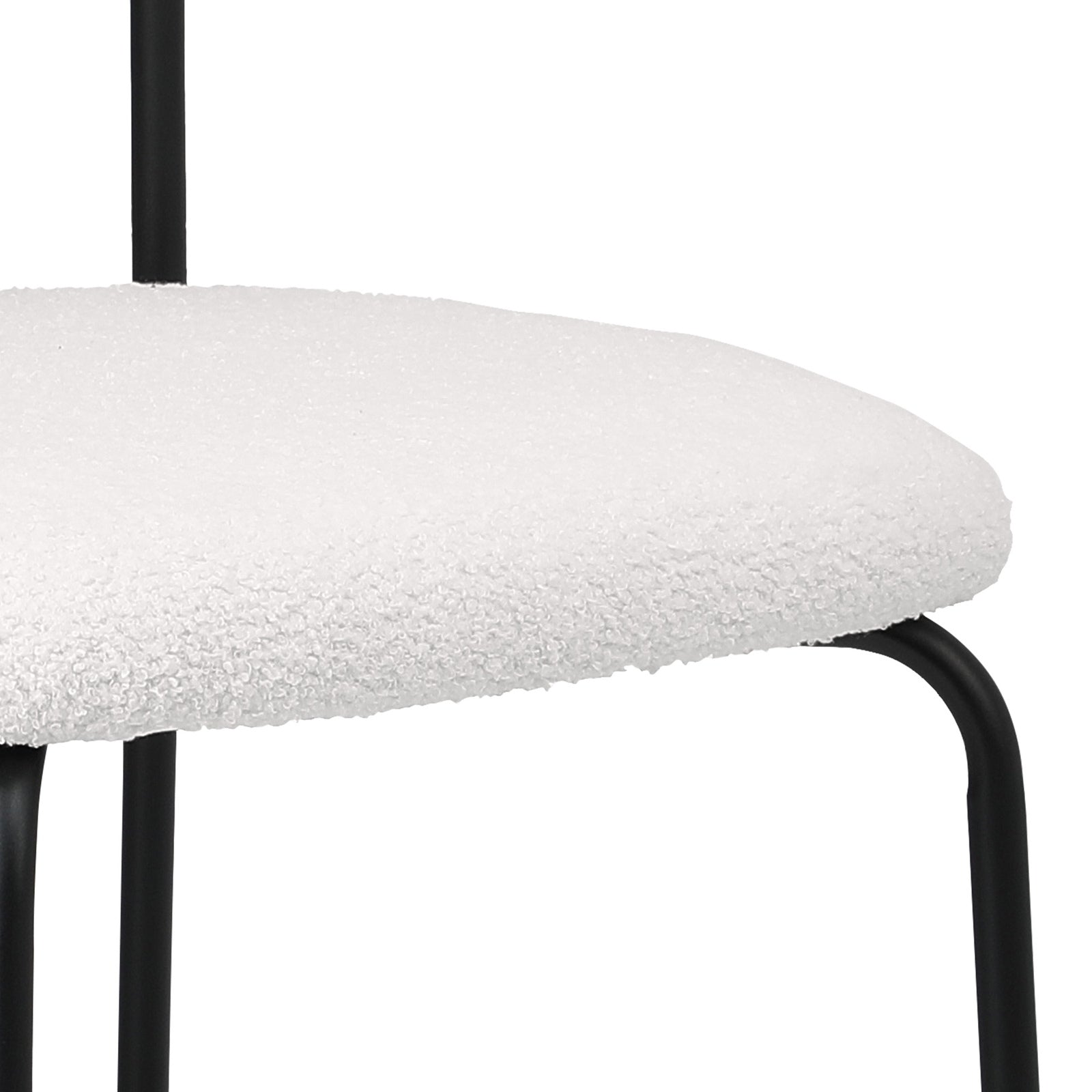 Oikiture 6PCS Dining Chairs Kitchen Chair Padded Lounge Seat Sherpa White - Sunyee