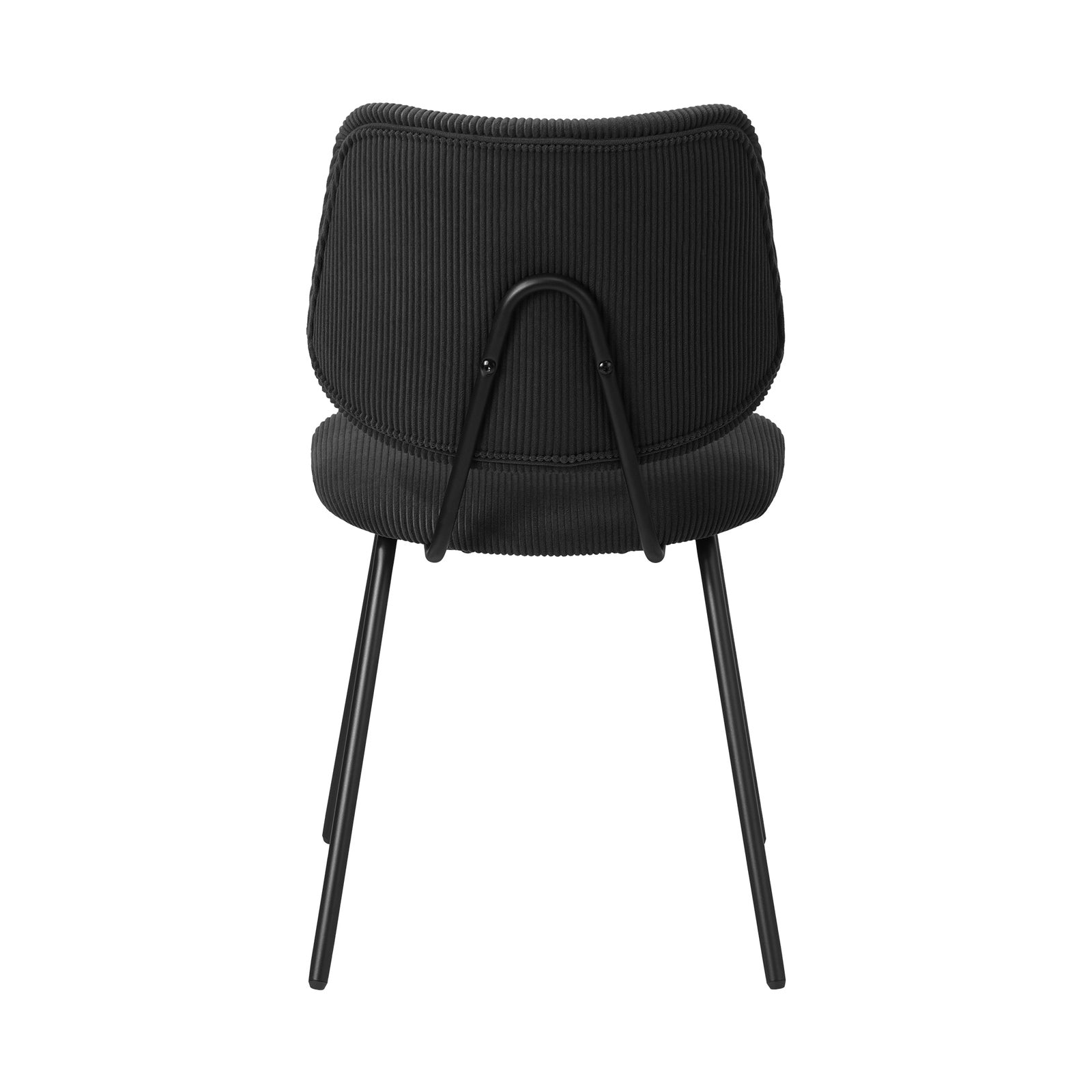 Oikiture 4x Dining Chair Vintage Retro Polyester Kitchen Padded Lounge Dark Grey