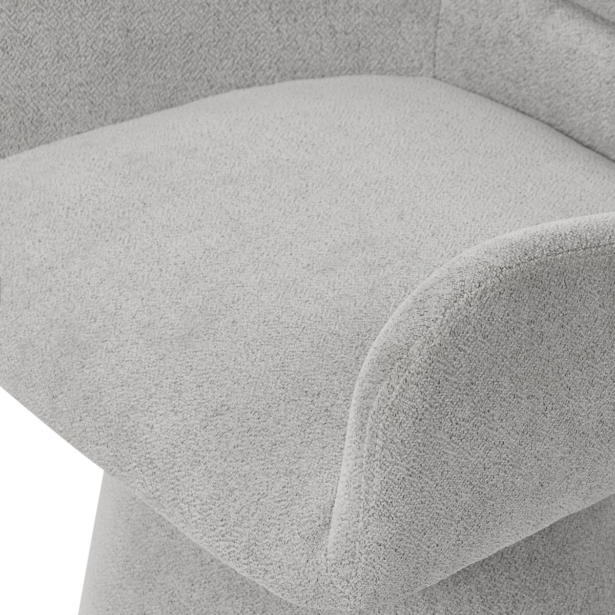 Oikiture Dining Chair Swivel Armchair Lounge Accent Chairs Polyester Linen Grey