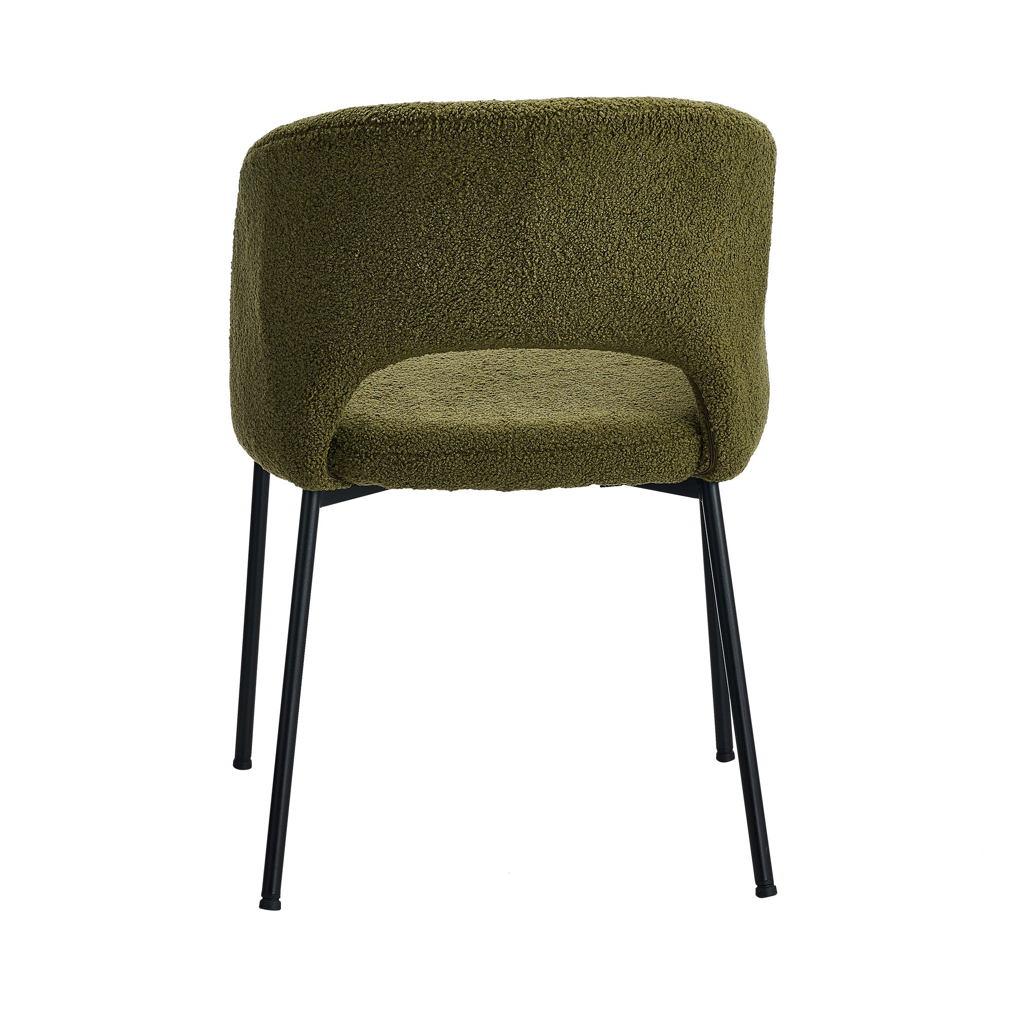 Oikiture 4x Armchair Dining Chair Accent Chairs Tub Armchairs Sherpa Green&Black - Sunyee